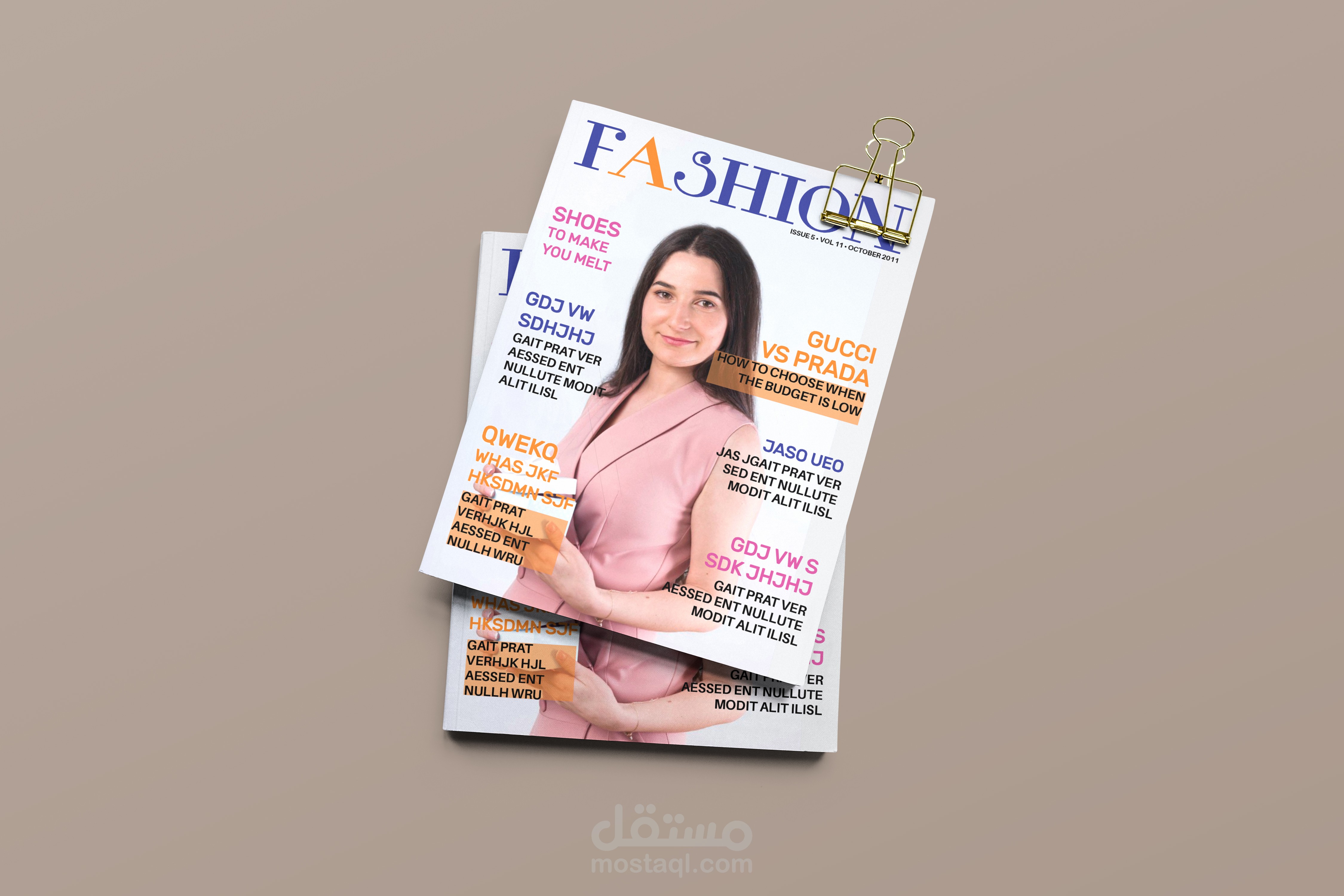 تصميمات أغلفة المجلات والإخراج الداخلي Magazine Cover