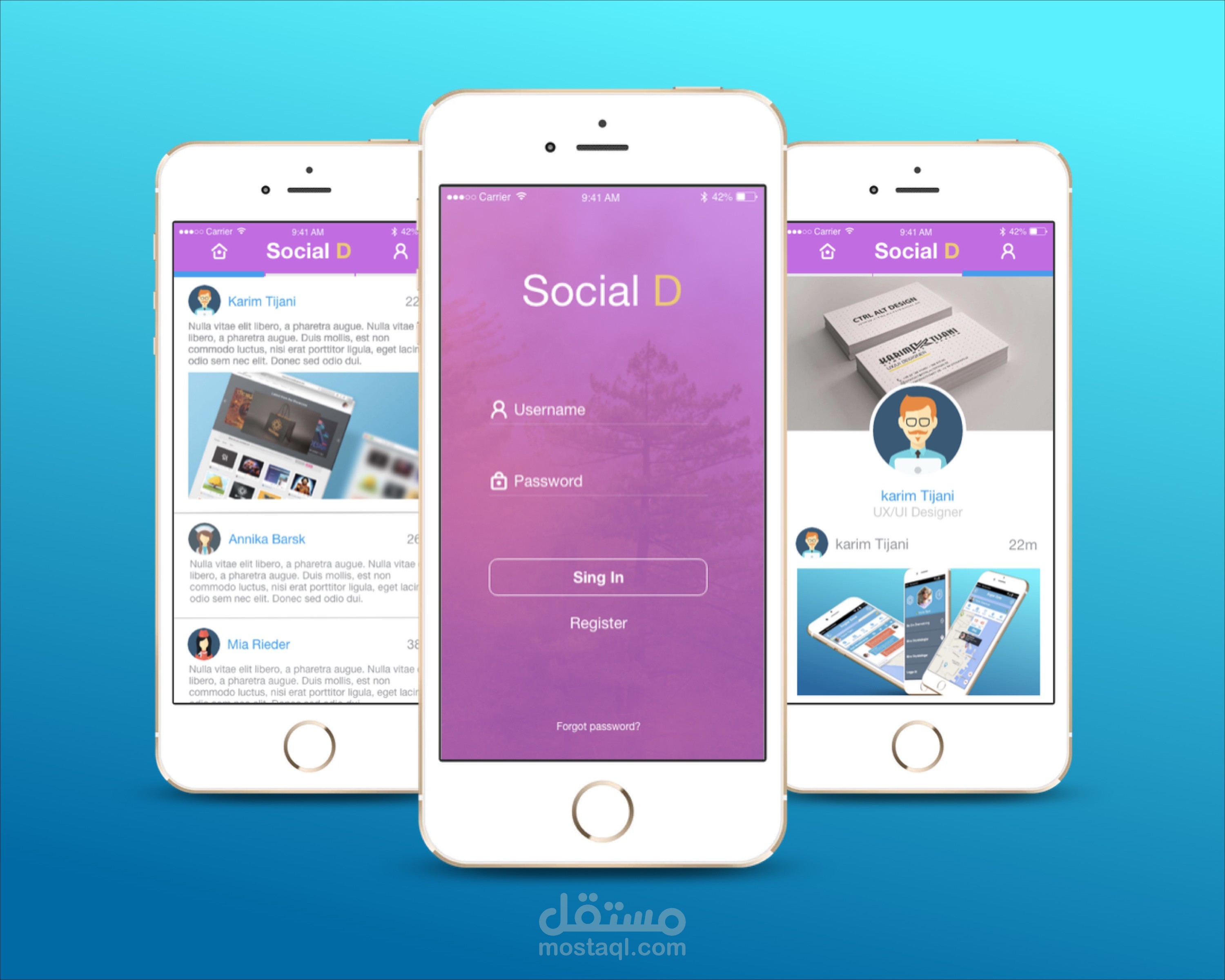 فيديو لي أثناء تصميم تطبيق ( Social D )