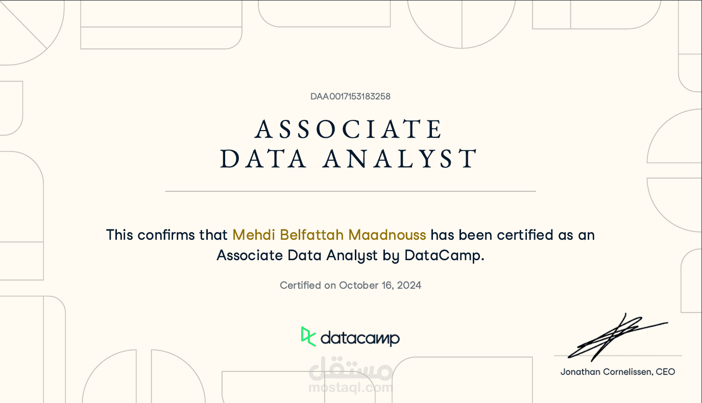 DataCamp Certificate