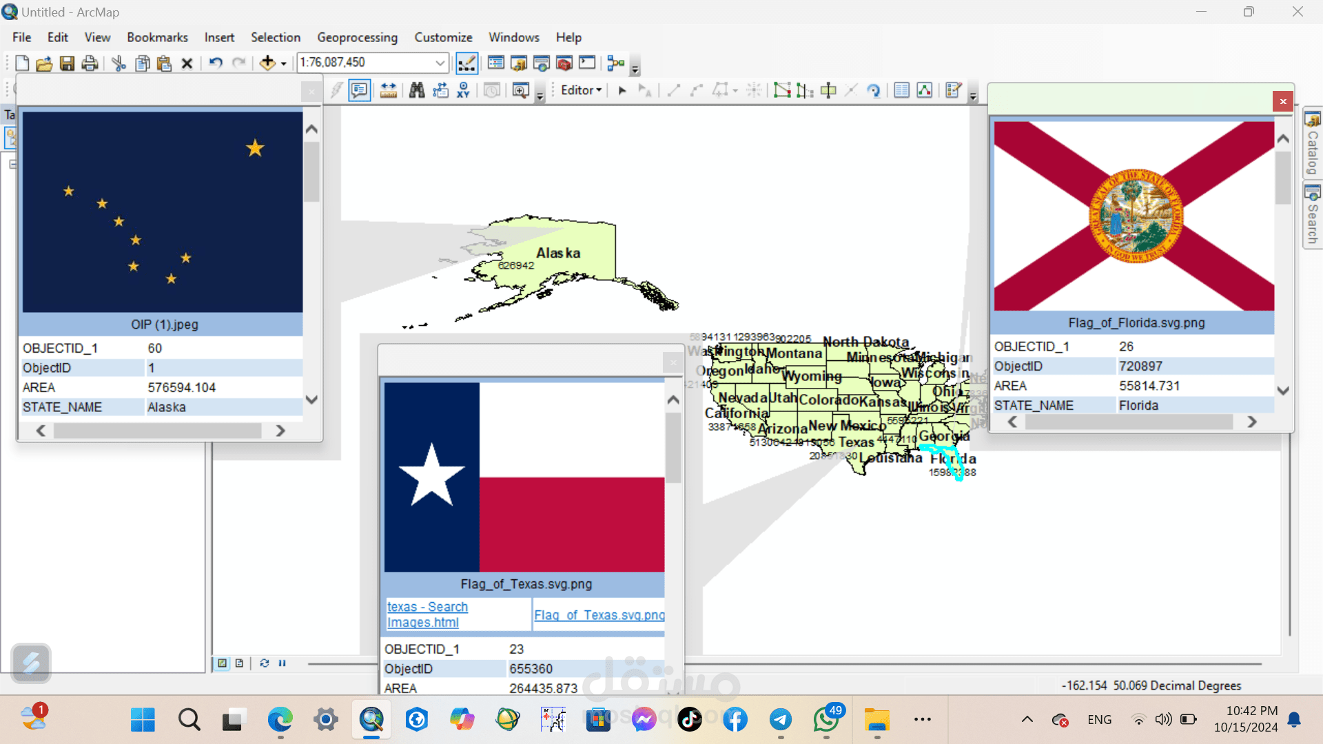 عمل تحليل لبيانات الولايات المتحدة
