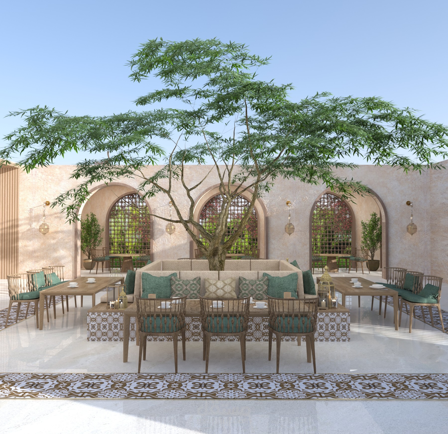 Islamic Outdoor Cafe