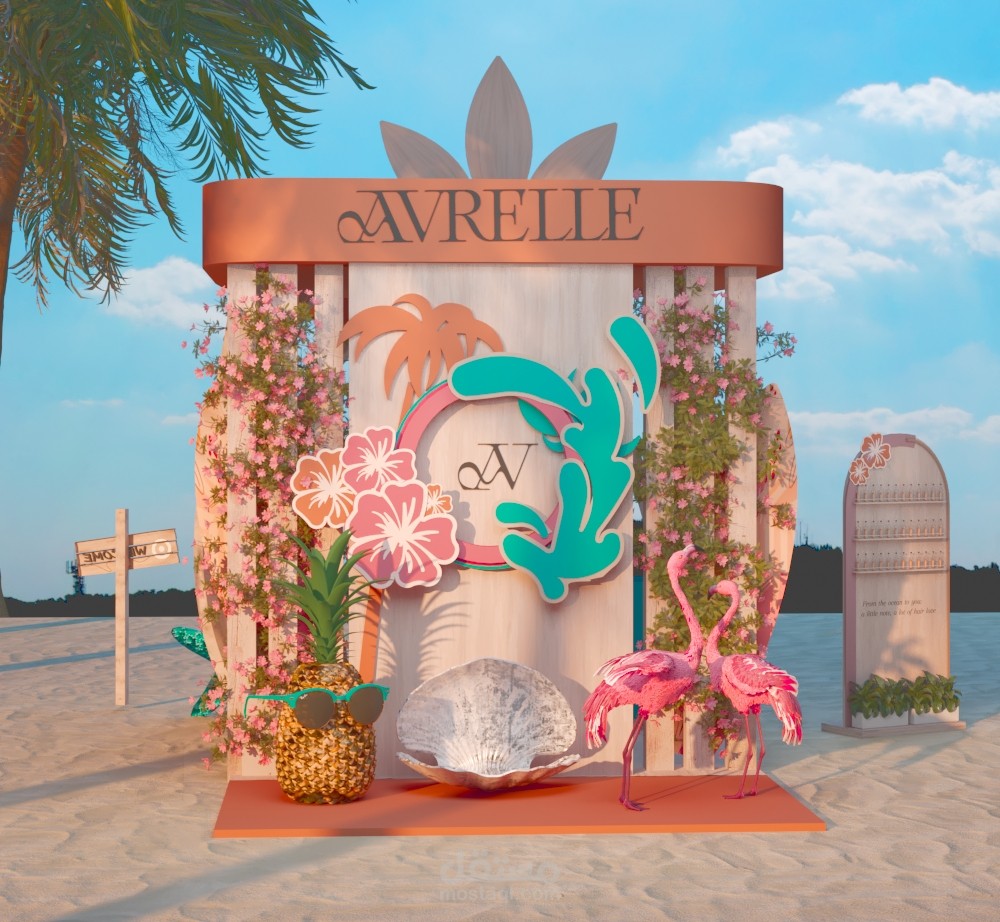 كشك لعرض منتجات للشعر شركه Avrelle