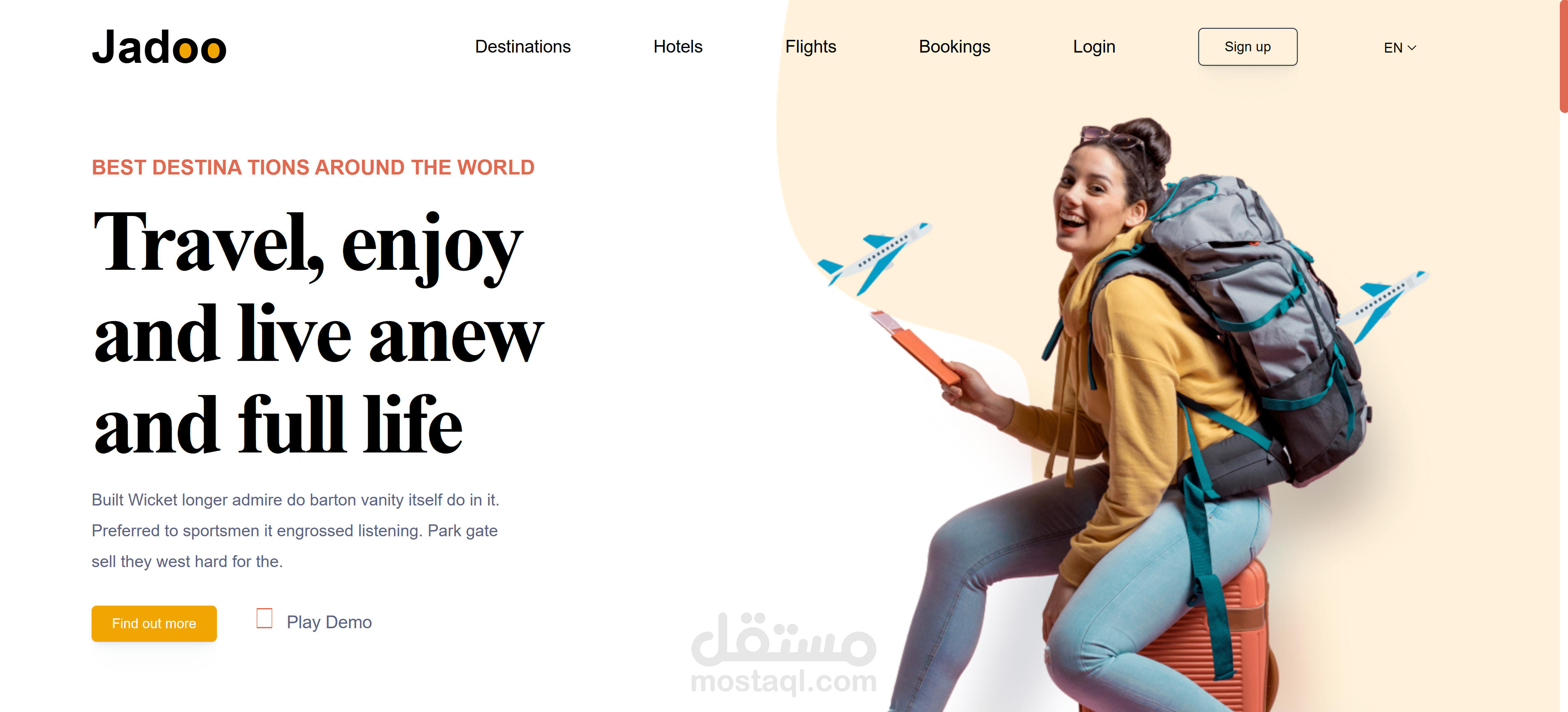 Jadoo – Travel & Booking Website
