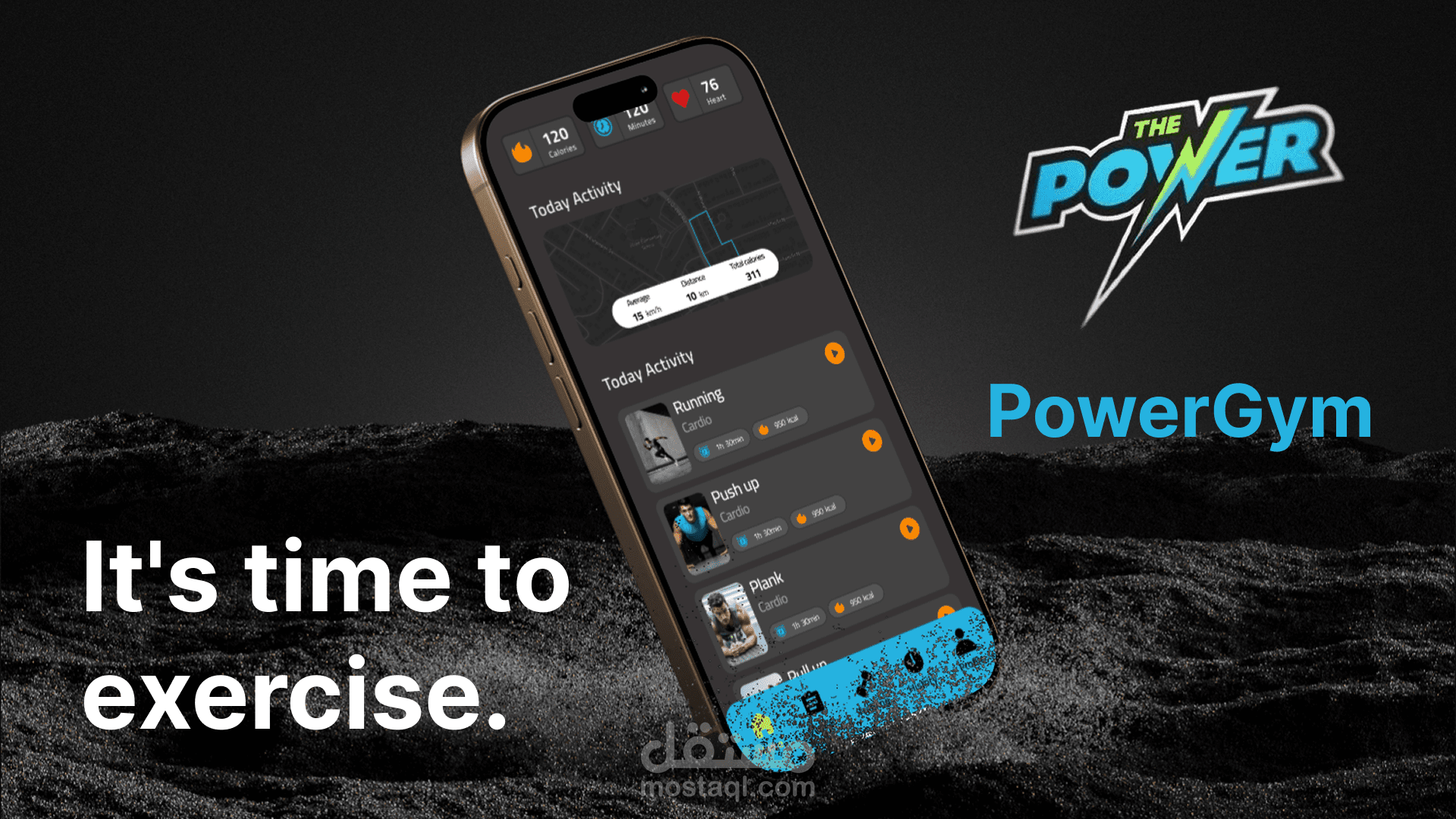 تصميم موقع حديث لنادي PowerGym الرياضي