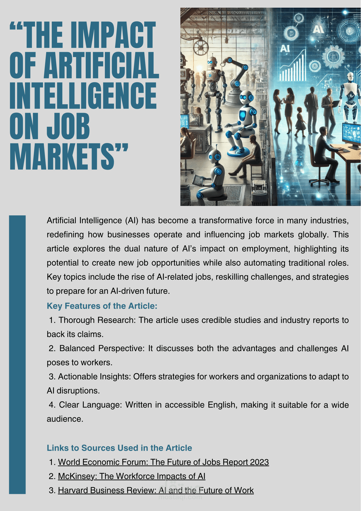 “The Impact of Artificial Intelligence on Job Markets”