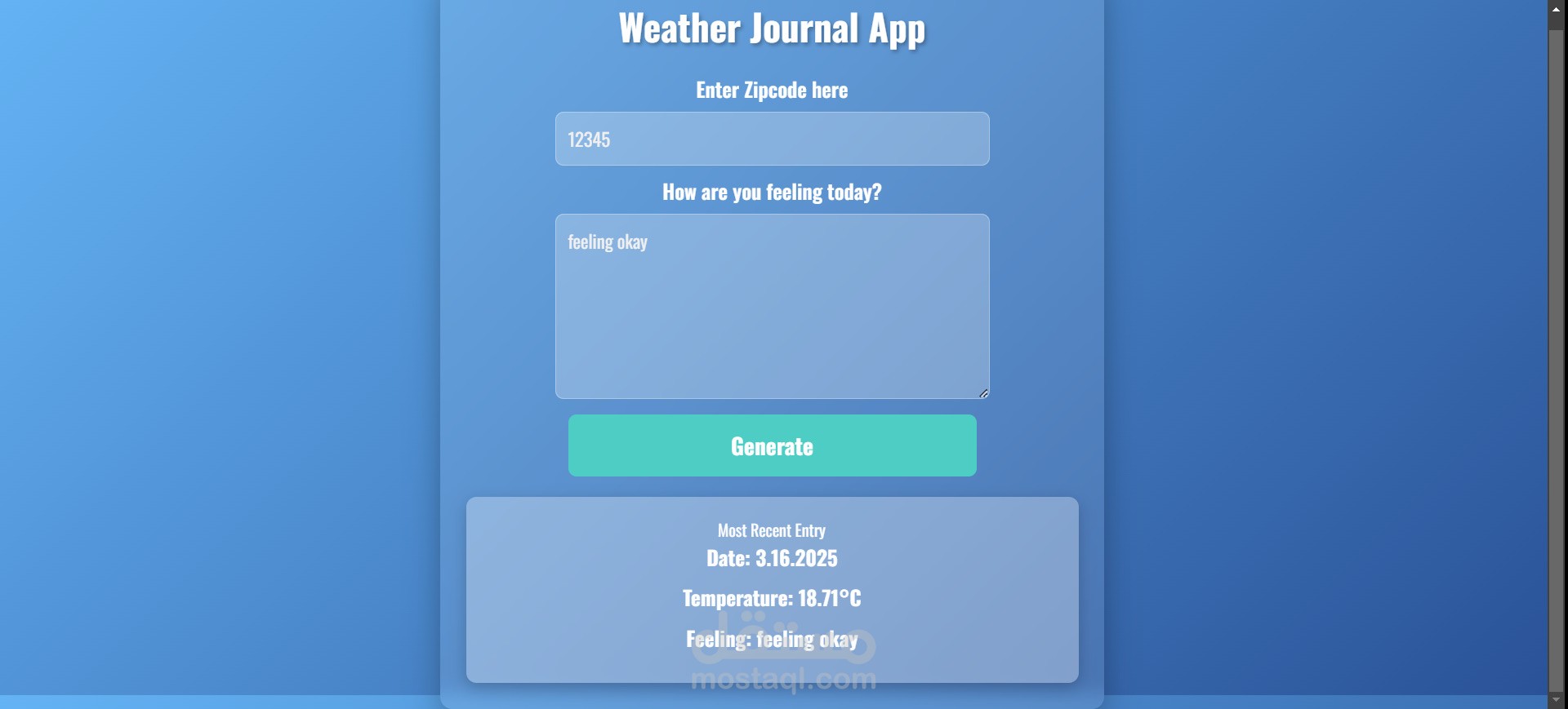 Weather-Jornal-app