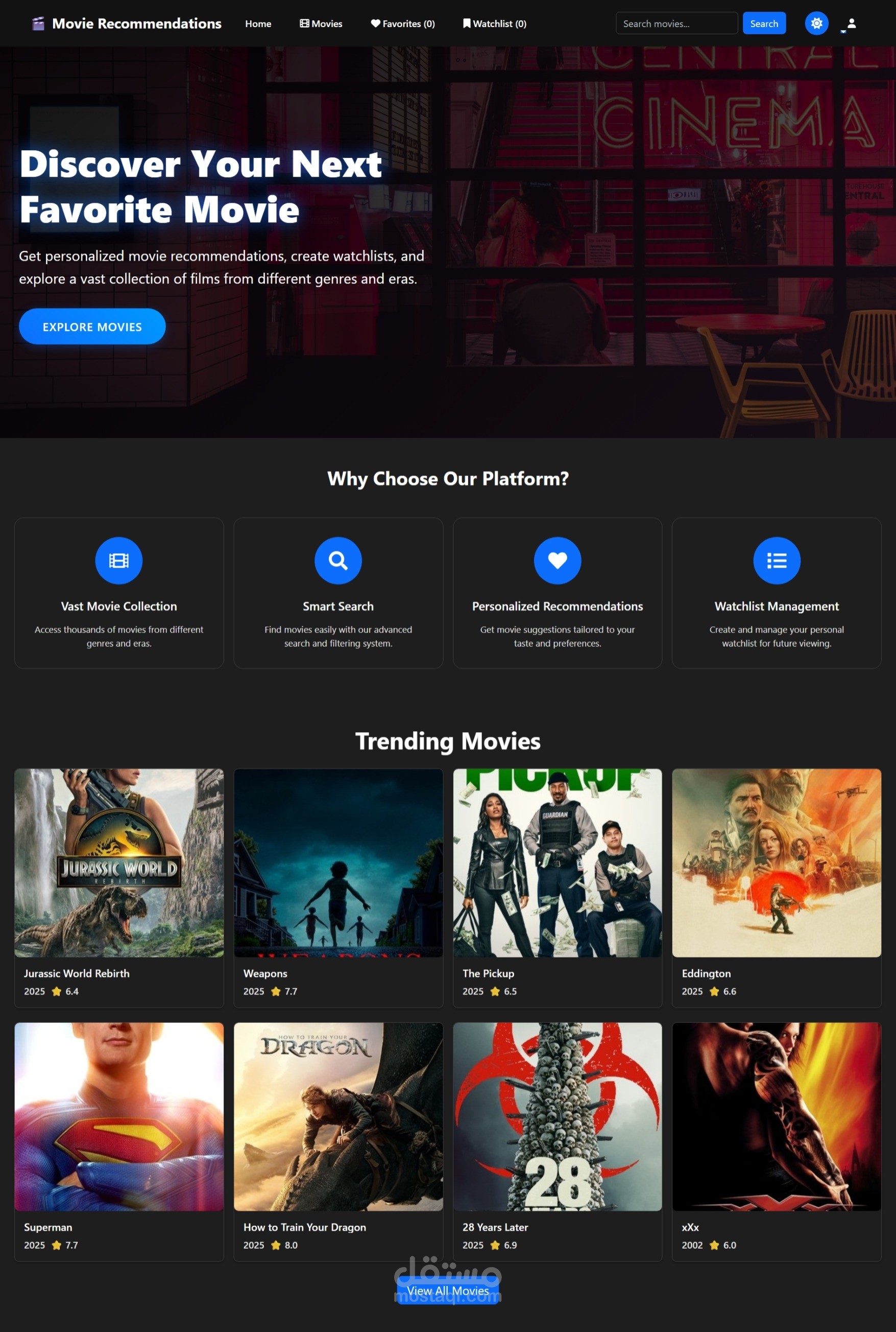 Movie Recommendation React App