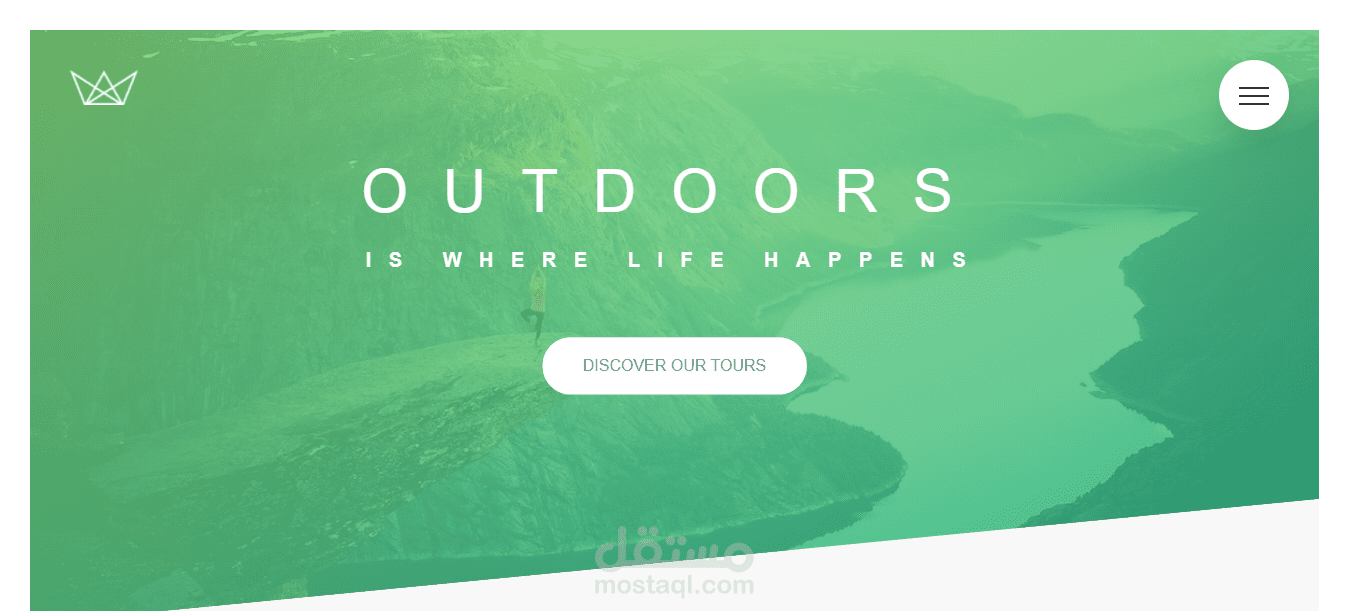 Natours Website - موقع لشركة سياحية خاصة بالرحلات في الهواء الطلق