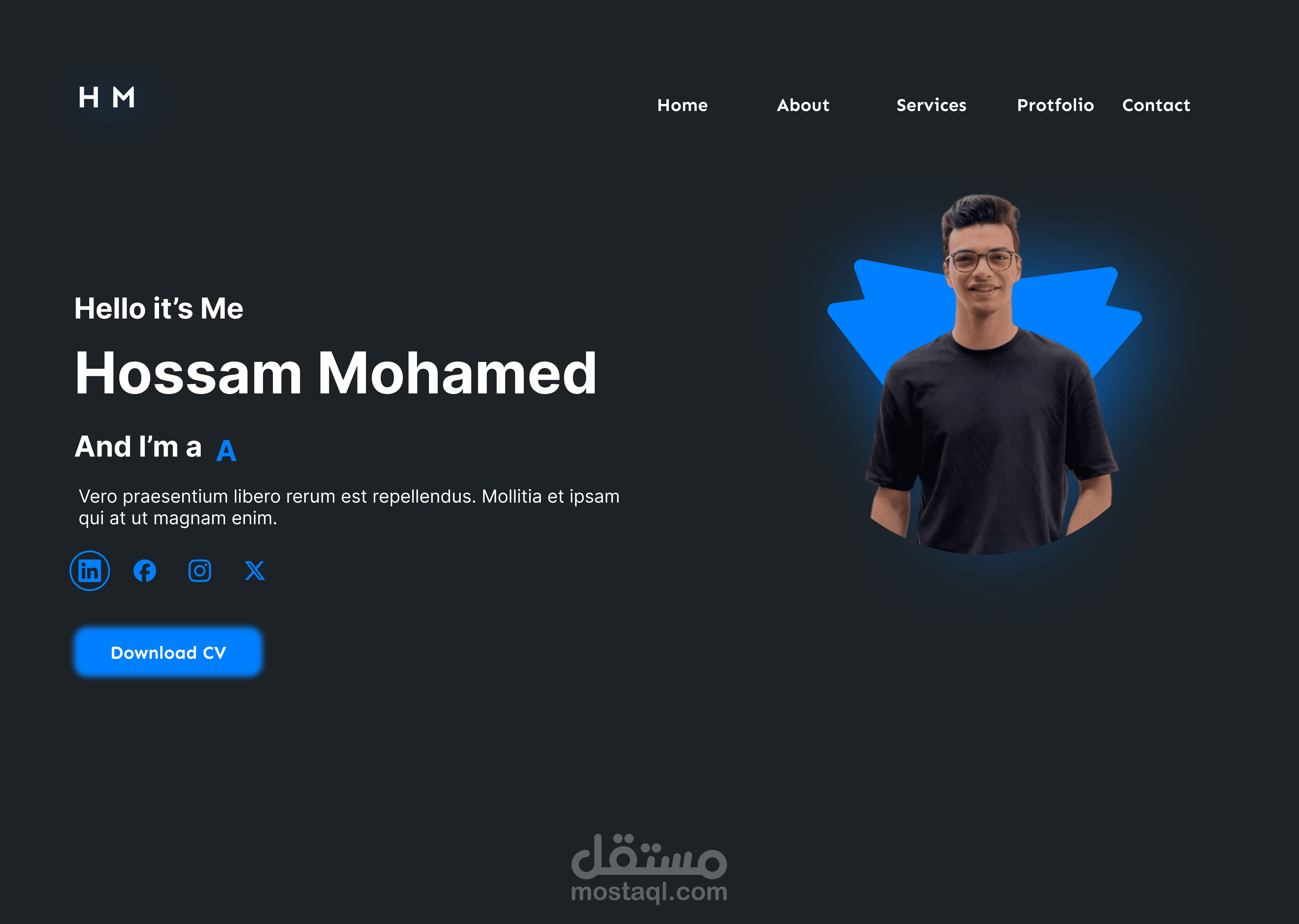 بروتفليو شخصي لعرض مشاريعك الخاصه