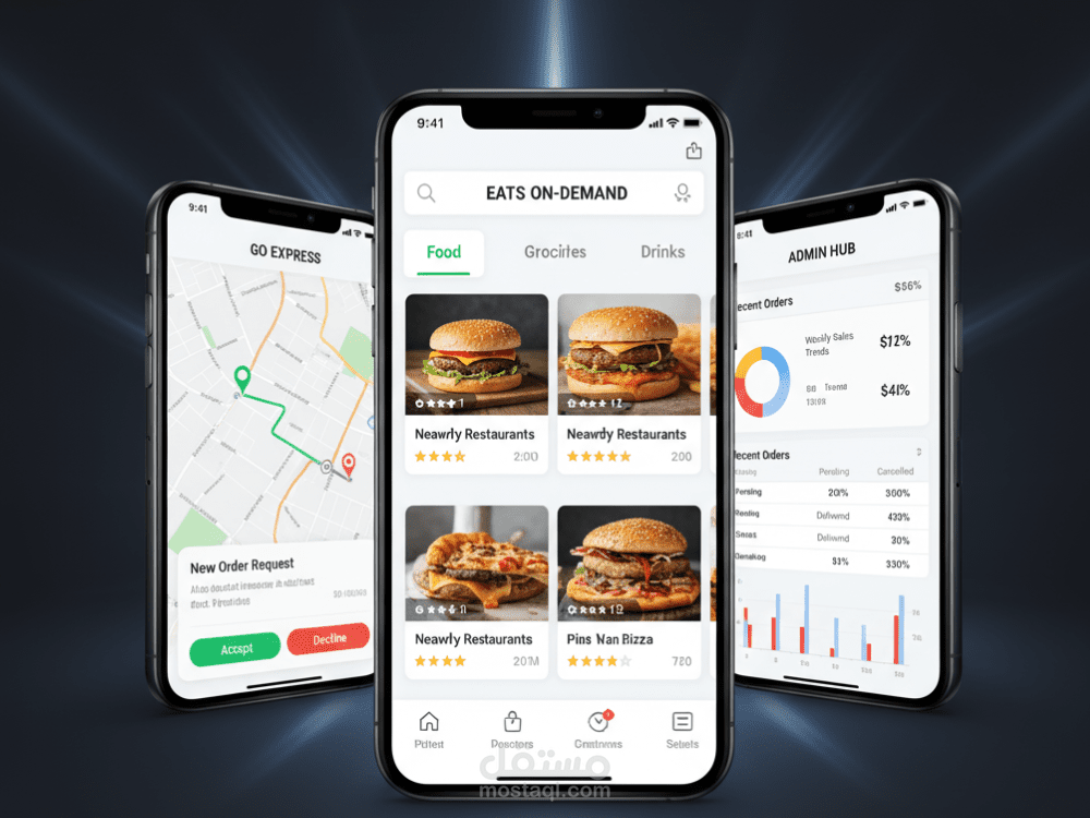 تطبيق توصيل شامل يربط المستخدمين بالمطاعم والمتاجر المحلية. تصفّح آلاف الخيارات، اطلب بسهولة، وتابع طلبك حتى يصل إلى باب منزلك