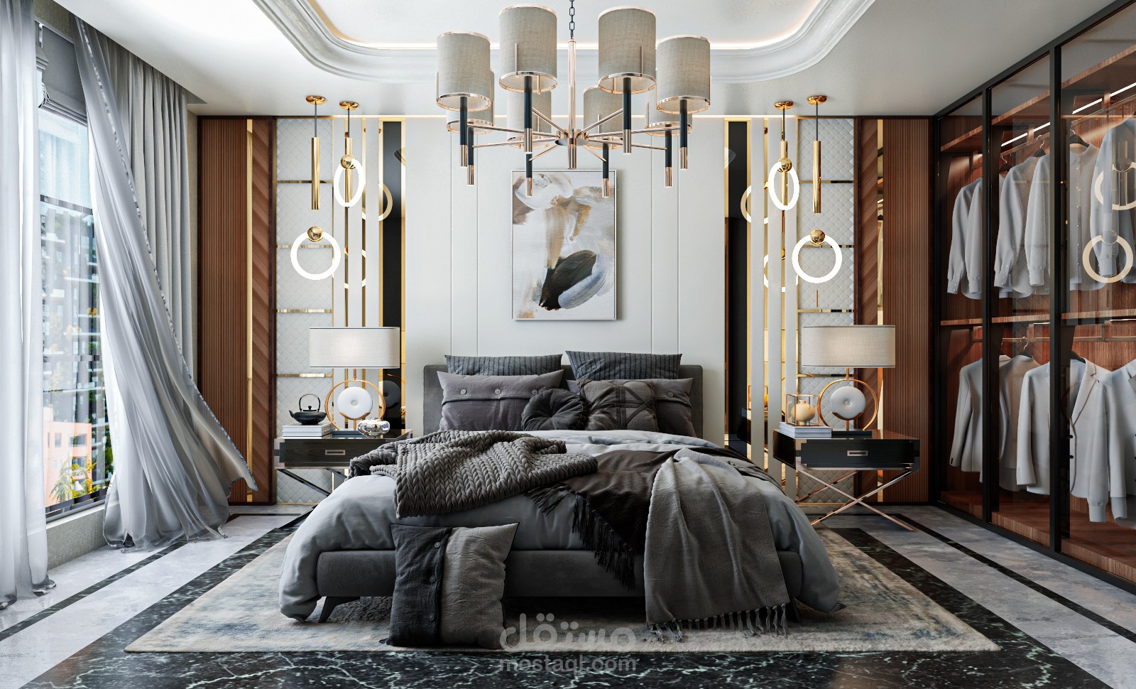 تصميم معماري داخلي لغرفة نوم