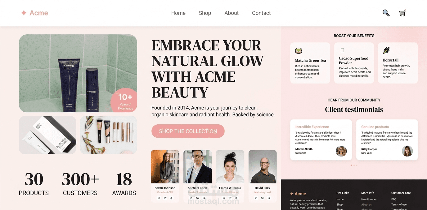 ? Acme Beauty - Natural Skincare Website