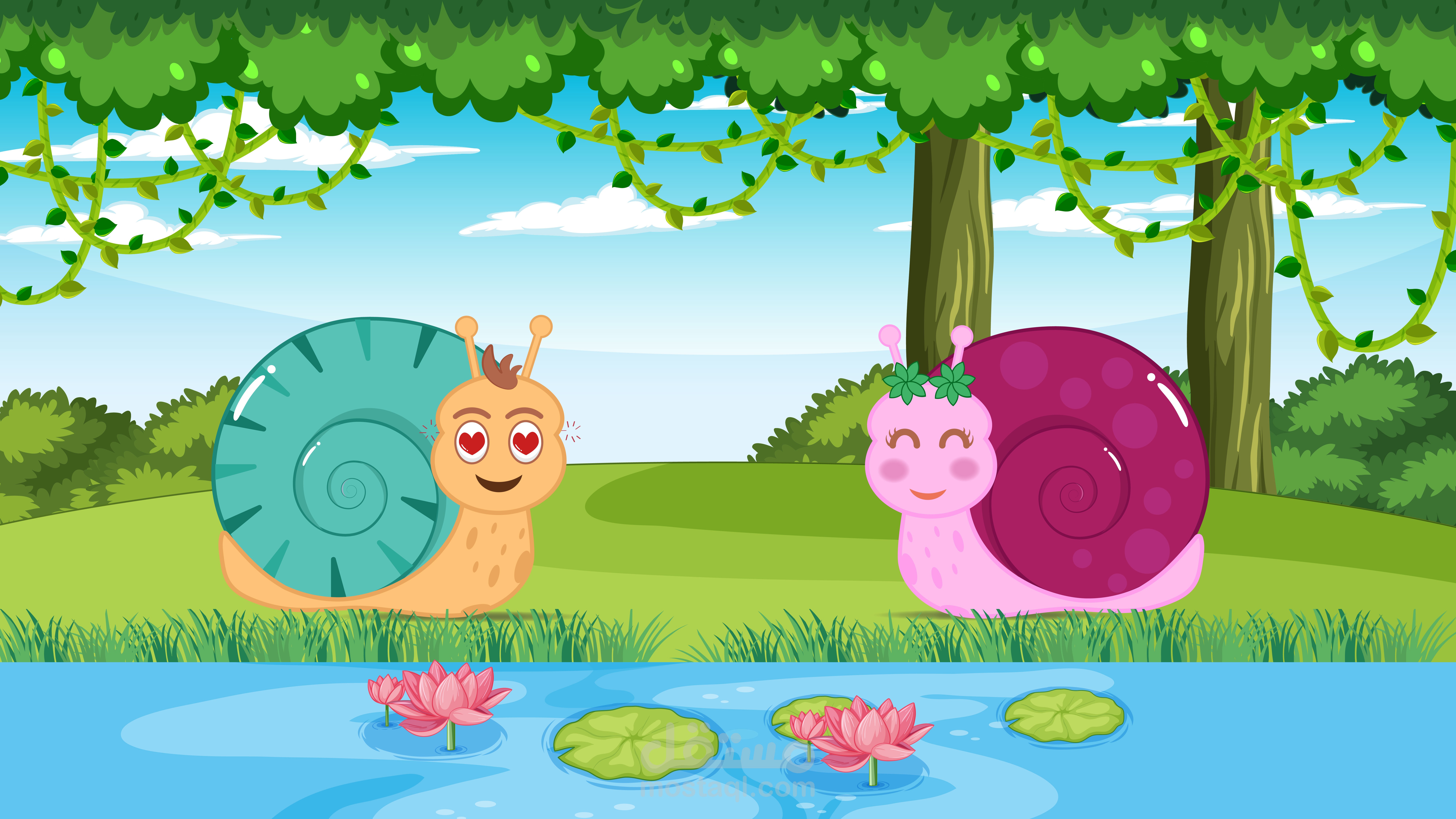 story board لرسوم متحركة لشخصية  الحلزون