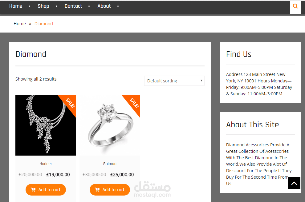 Accessories Gallery Website Using Wordpress and WooCommerce Plugin
