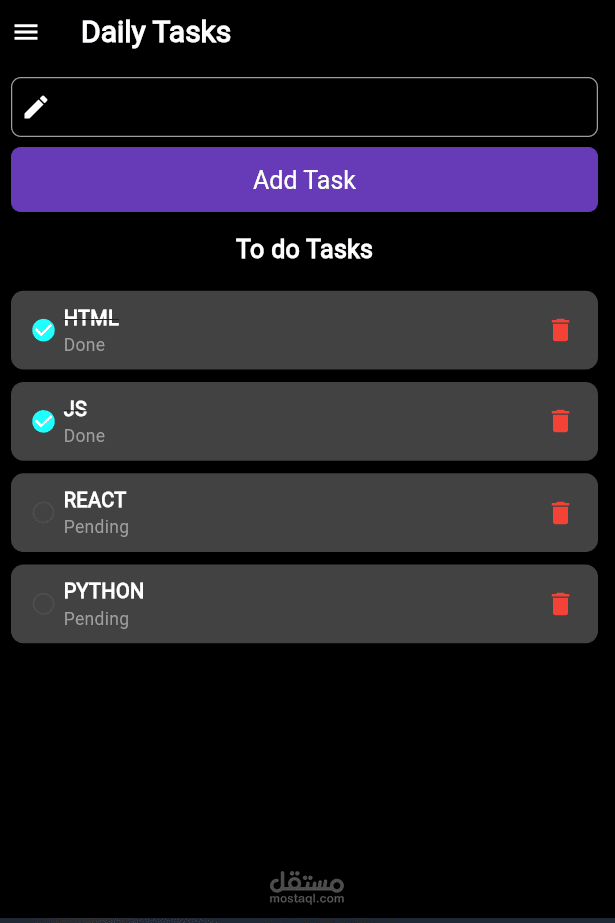 To do list mobile application