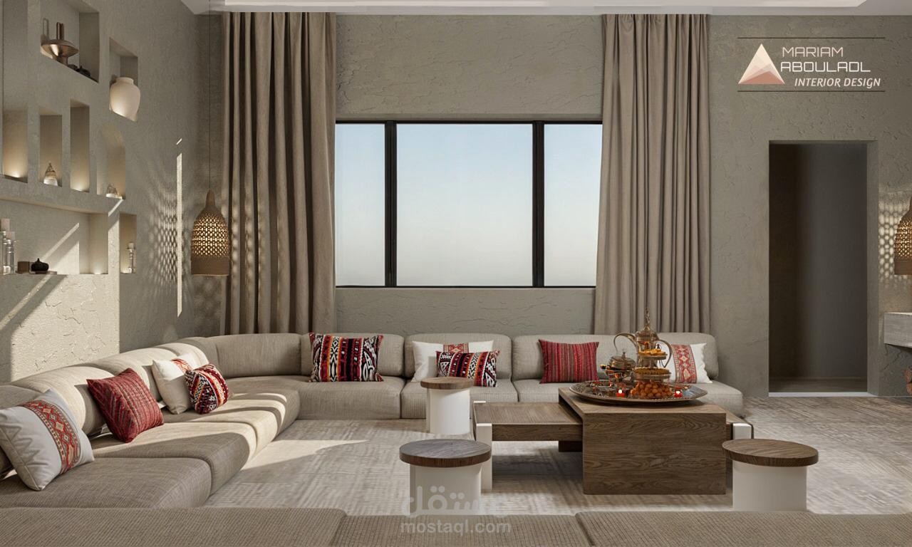 تصميم مجلس خلرجي صغير تابع لمؤسسه كروز