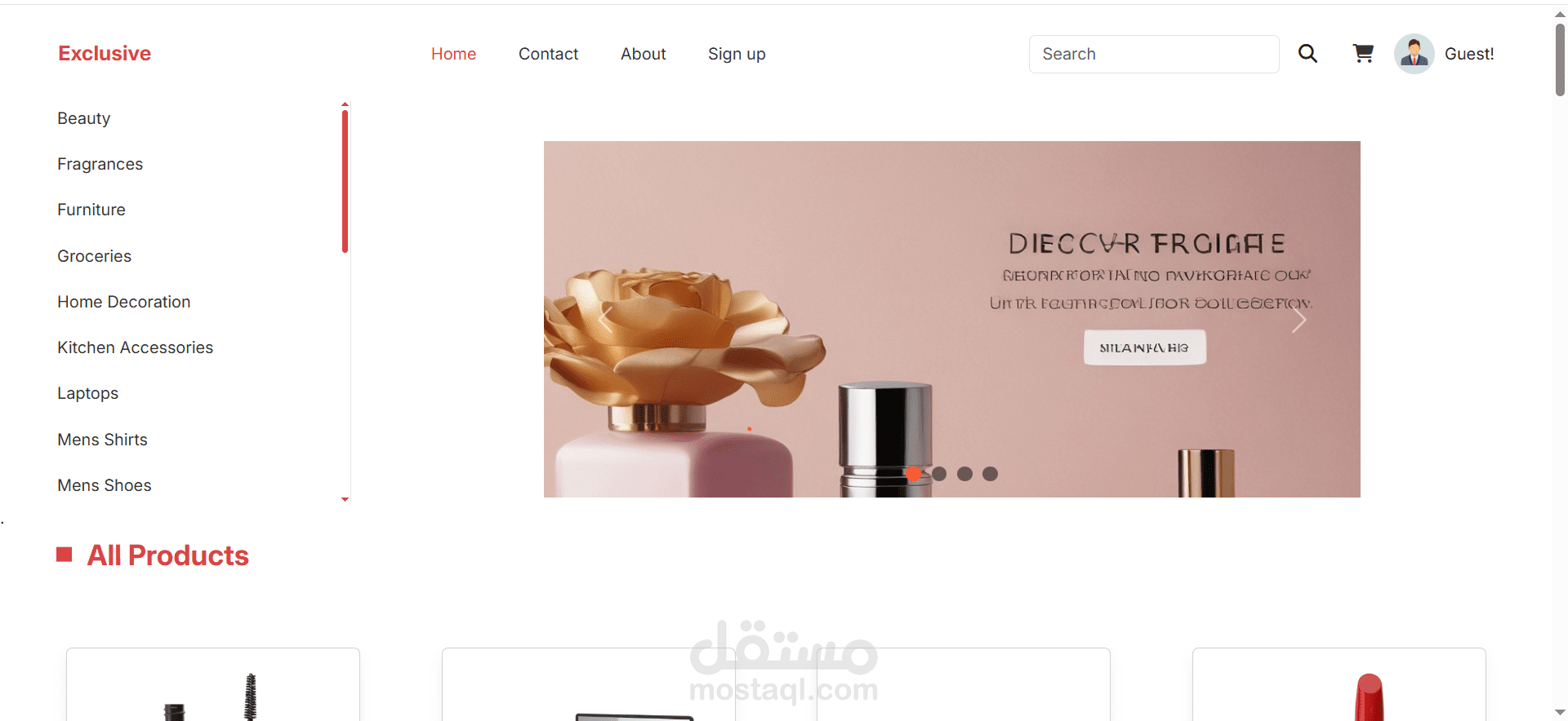 E-commerce Web Application Using JavaScript