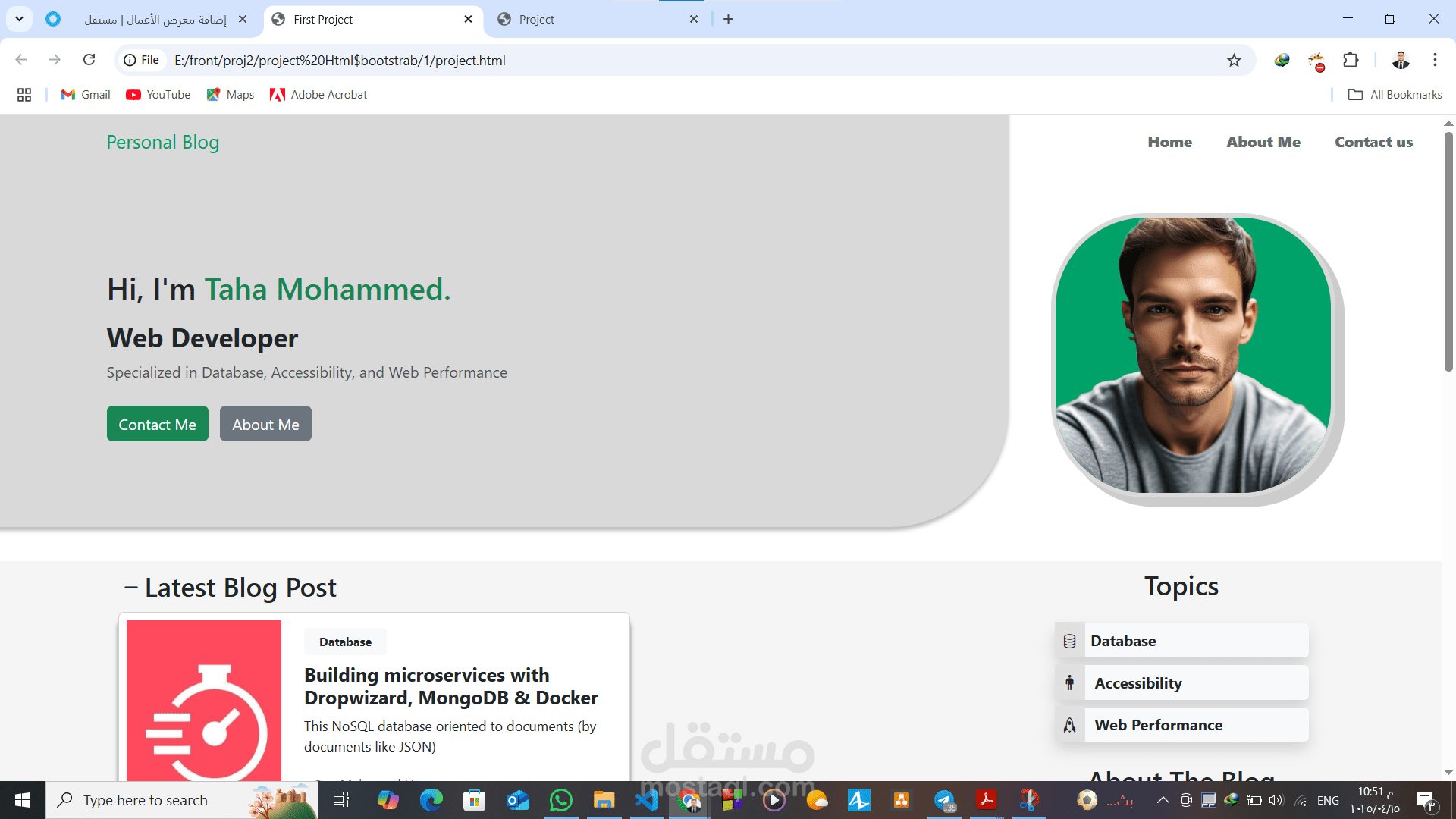 Personal CV Website – Single Page Application