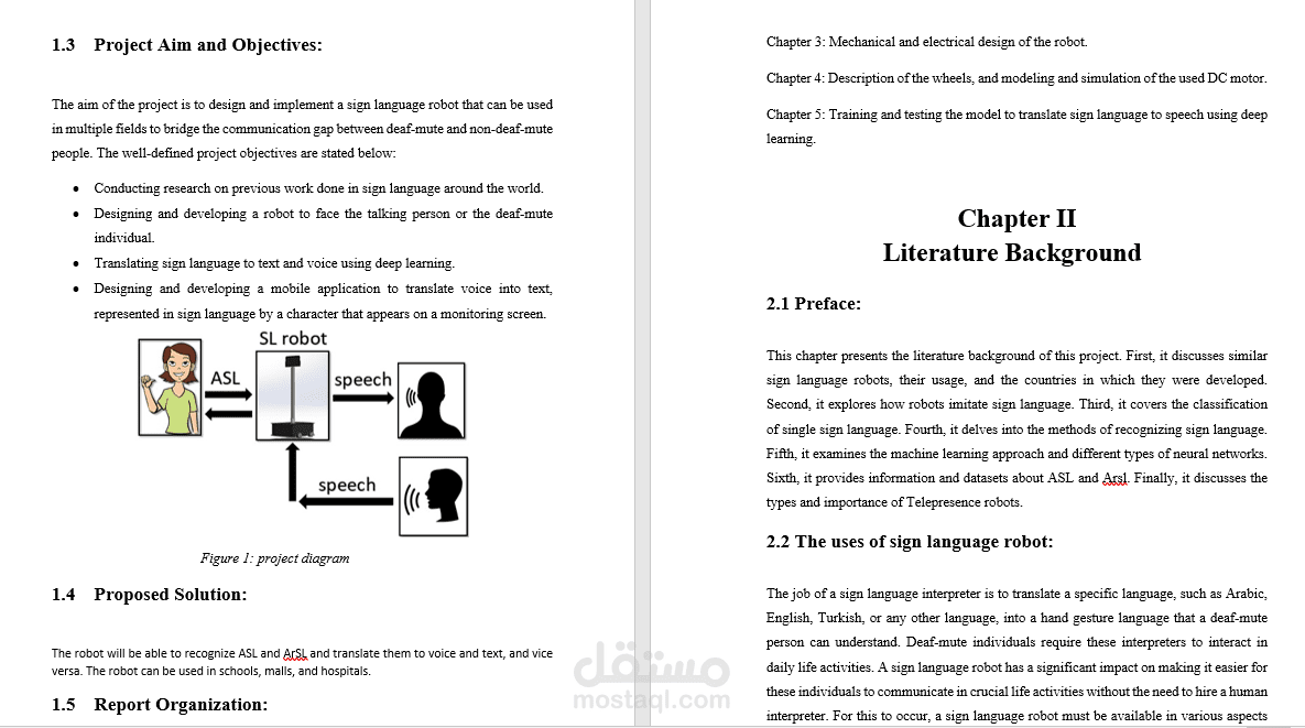 كتابة بحث علمي عن استخدام الروبوتات في ترجمة لغة الإشارة