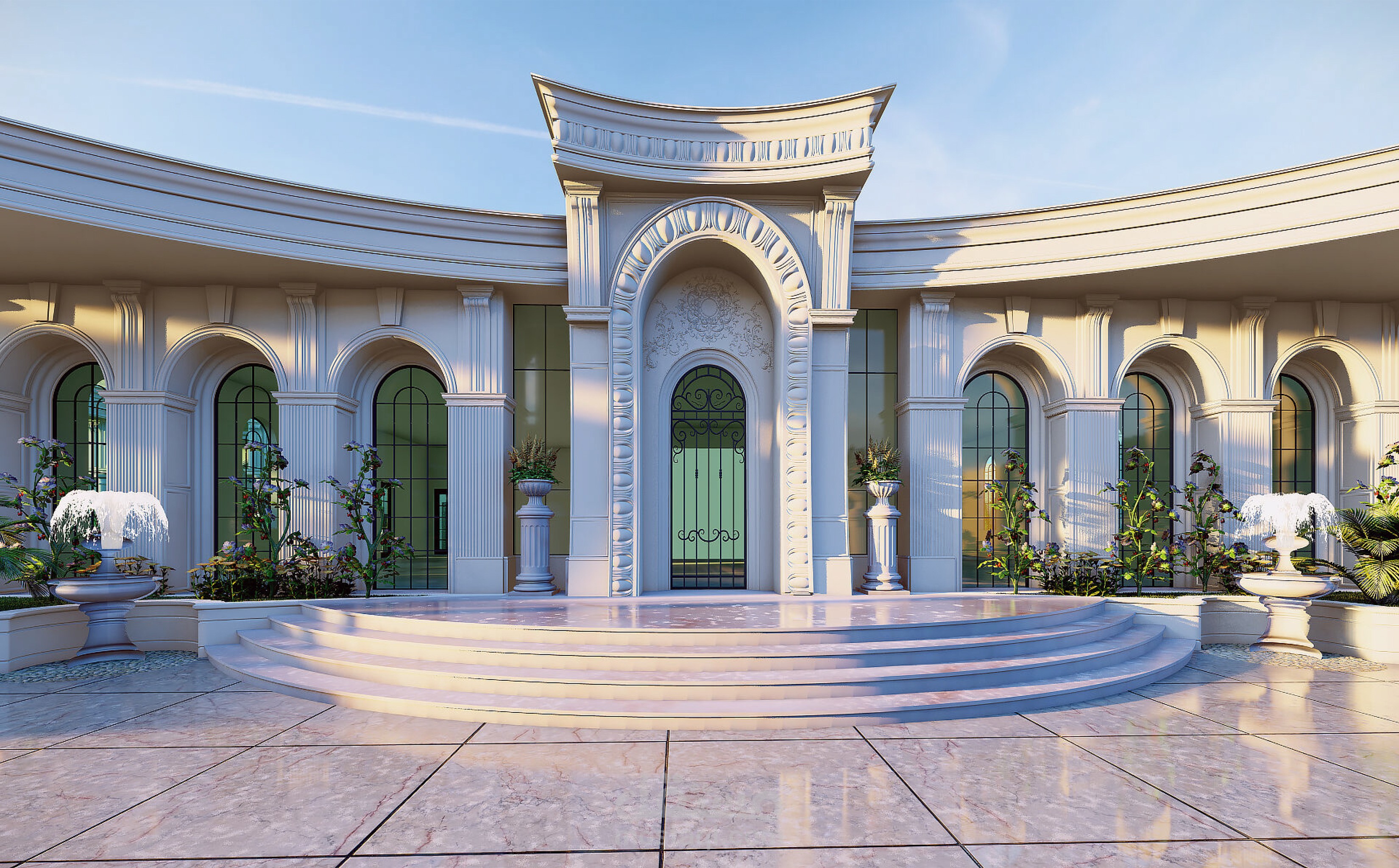 تصميم و تنفيذ ملحق خارجي  بالمملكة العربية السعودية .