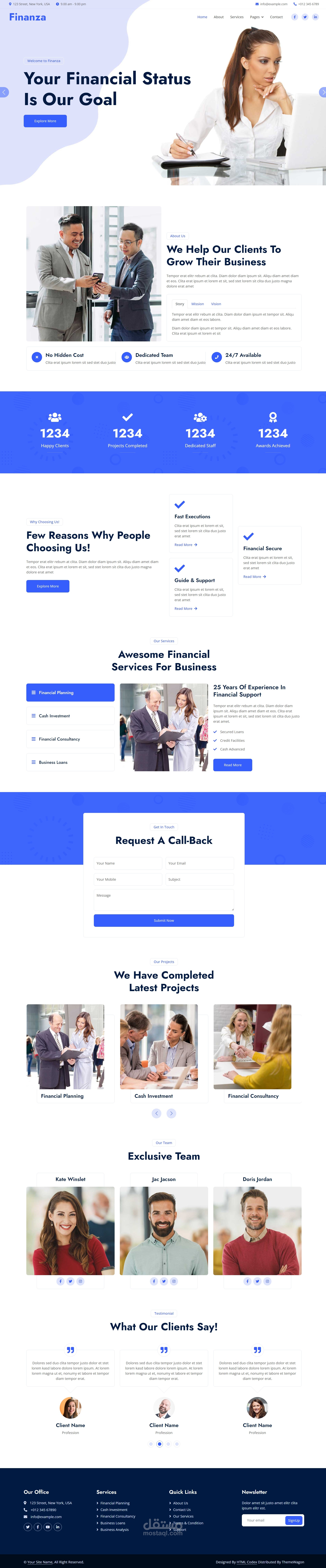 Finanza Group (برمجة موقع ويب)(واجهات امامية )