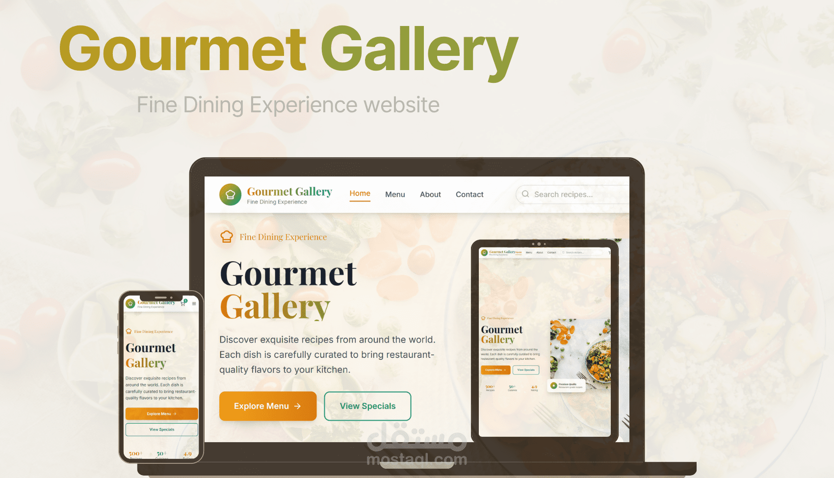 تطوير منصة وصفات الطعام مع ميزات متقدمة بـ Next js