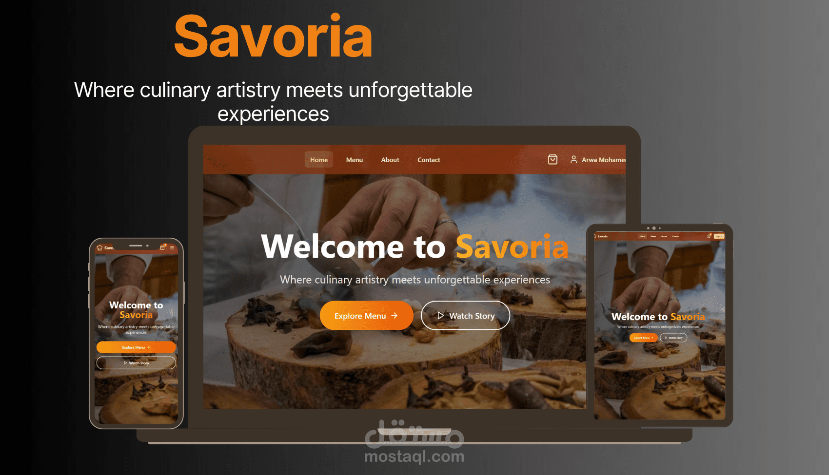 تصميم وتطوير منصة تفاعلية لوصفات الطعام باستخدام React مع ميزات متقدمة لتحسين تجربة المستخدم