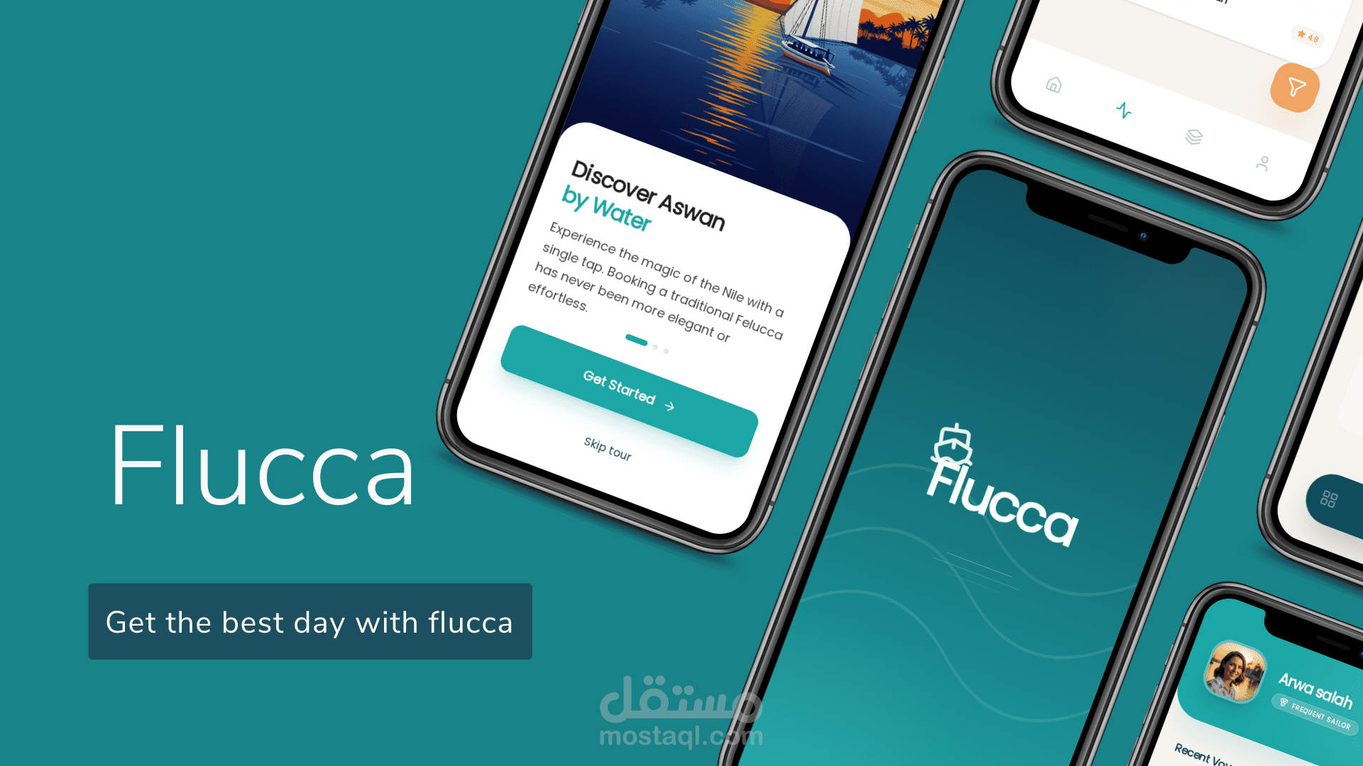 تصميم UI/UX لتطبيق نقل مبتكر – Flucca