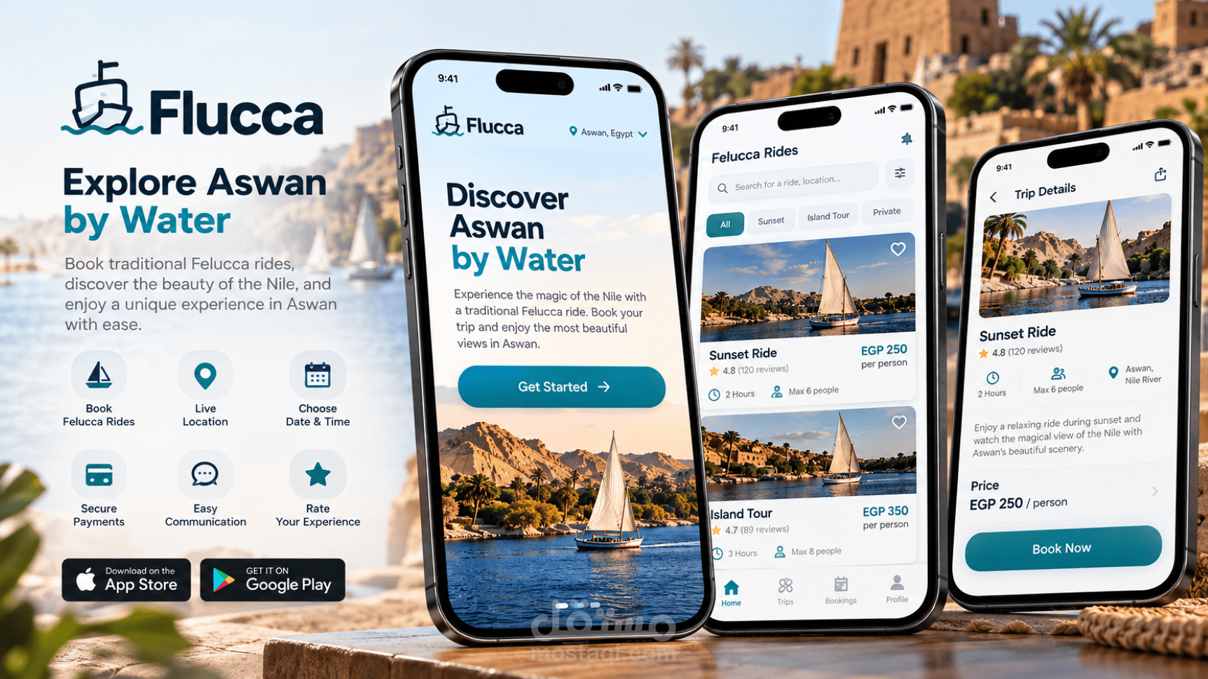 تصميم UI/UX لتطبيق نقل مبتكر – Flucca