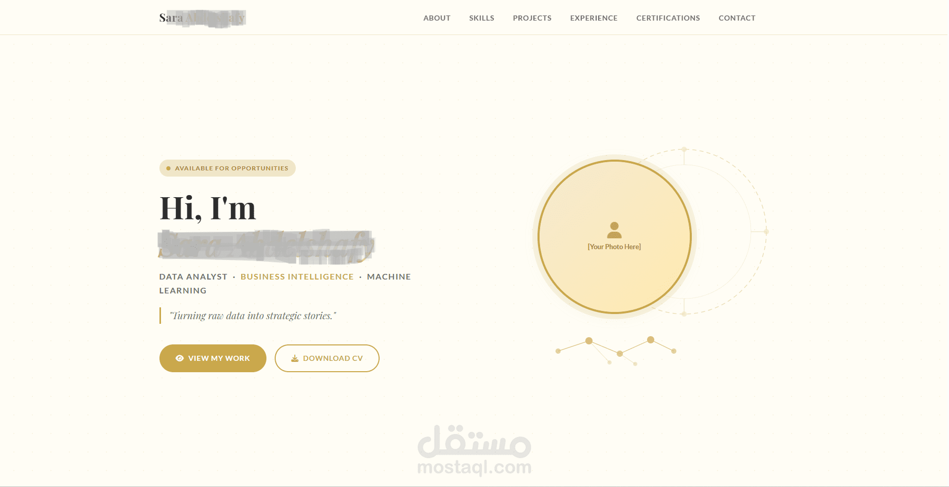 تصميم سيرة ذاتية احترافية ATS-Friendly لمحللة بيانات (Data Analyst)