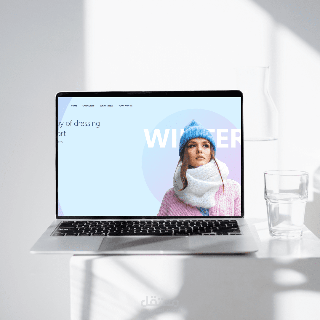 تصميم صفحة هبوط landing page لبراند ملابس