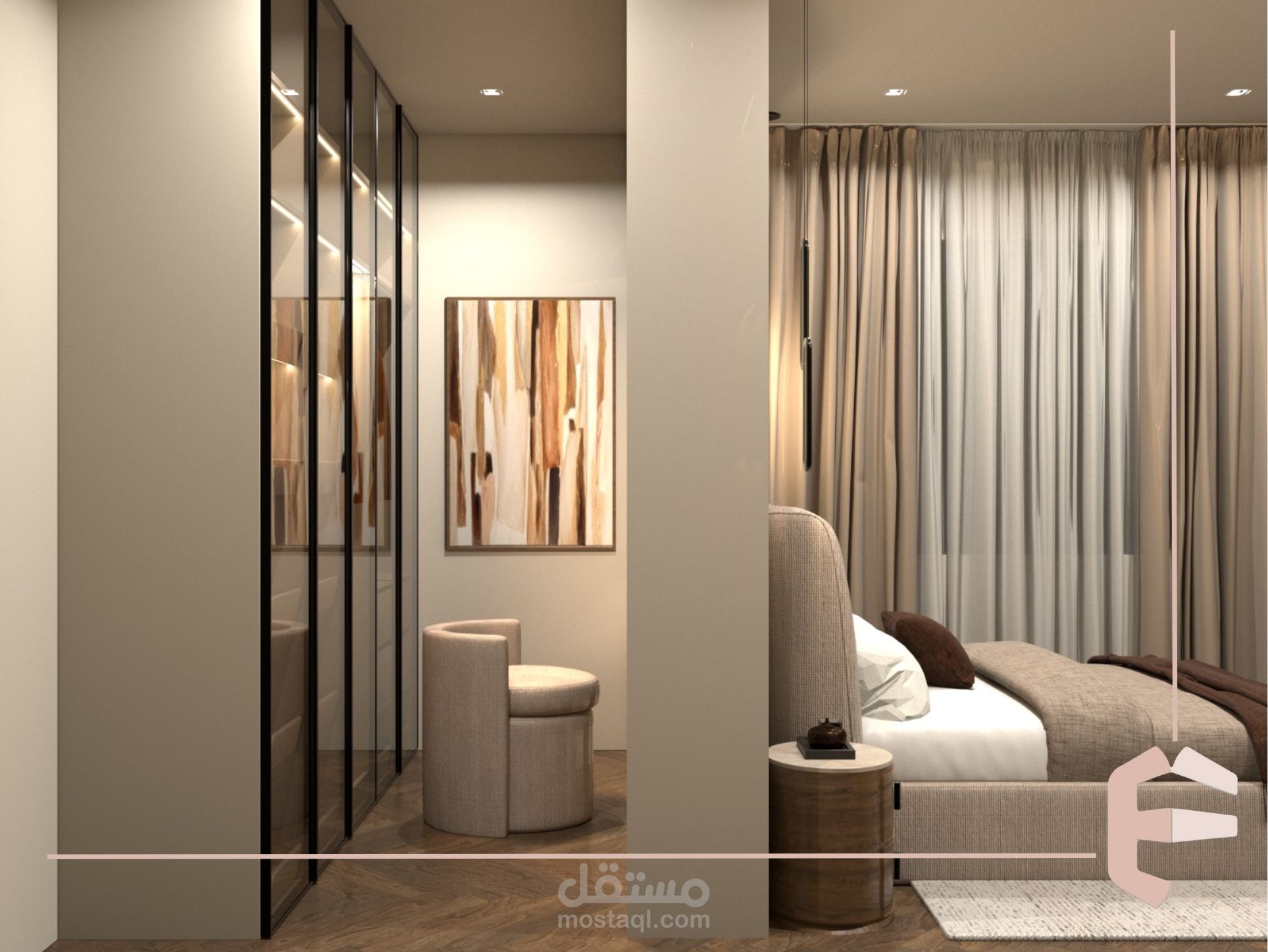 تصميم داخلي لغرفة نوم