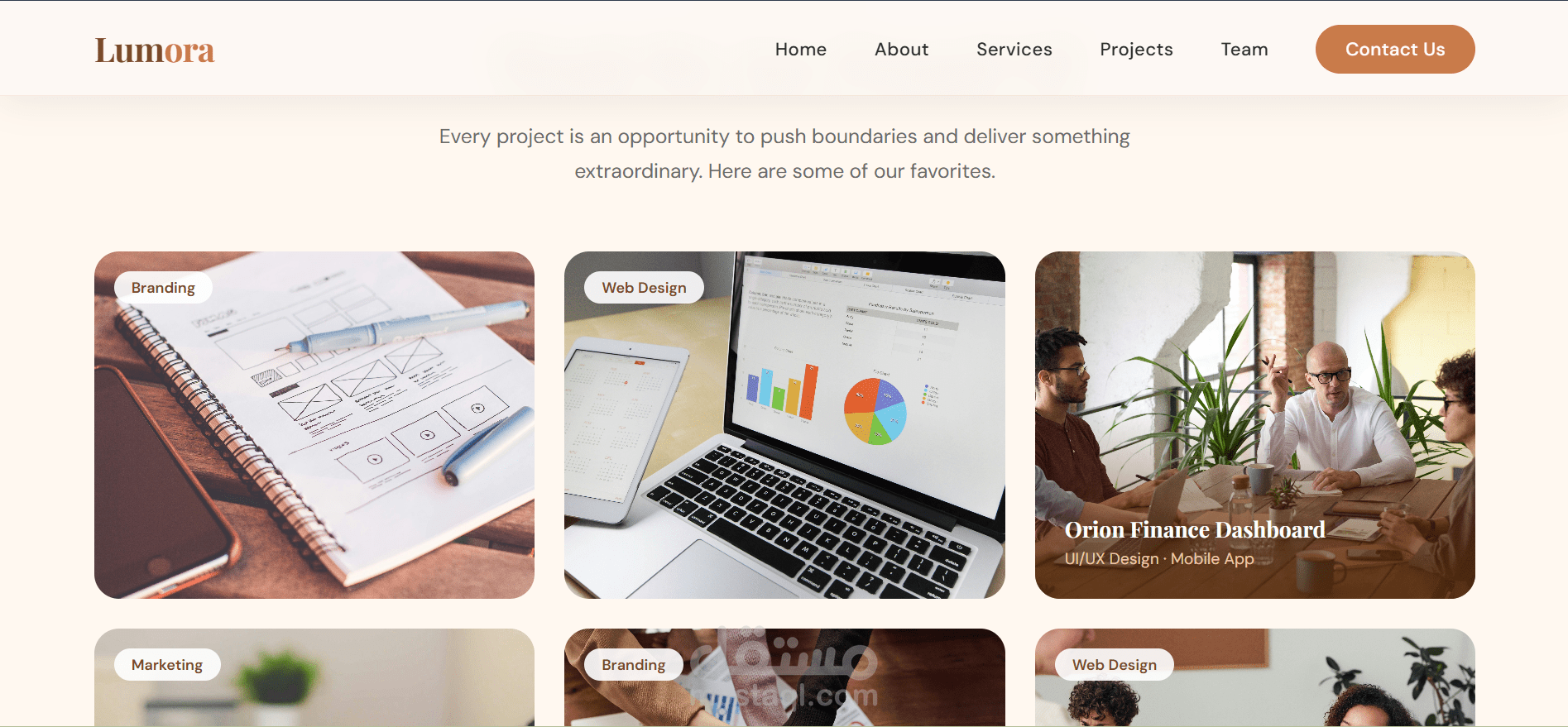 Lumora – Creative Agency Website Design