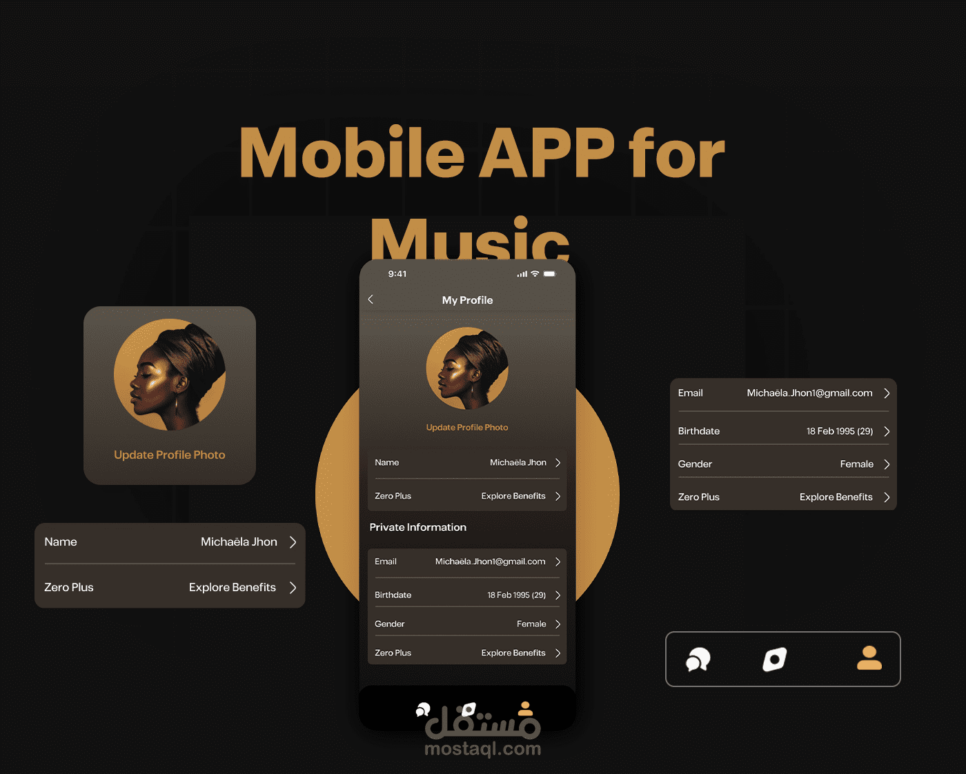 IOS Presentation - Music App - UI/UX Design