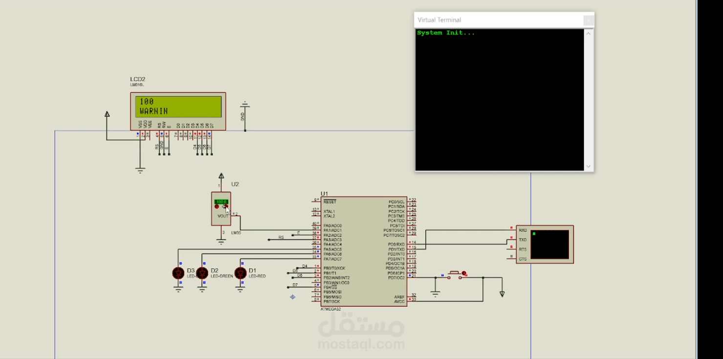 Smart home simulation using AVR and RTOS | مستقل