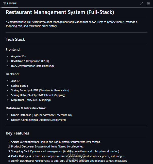 Restaurant Project
