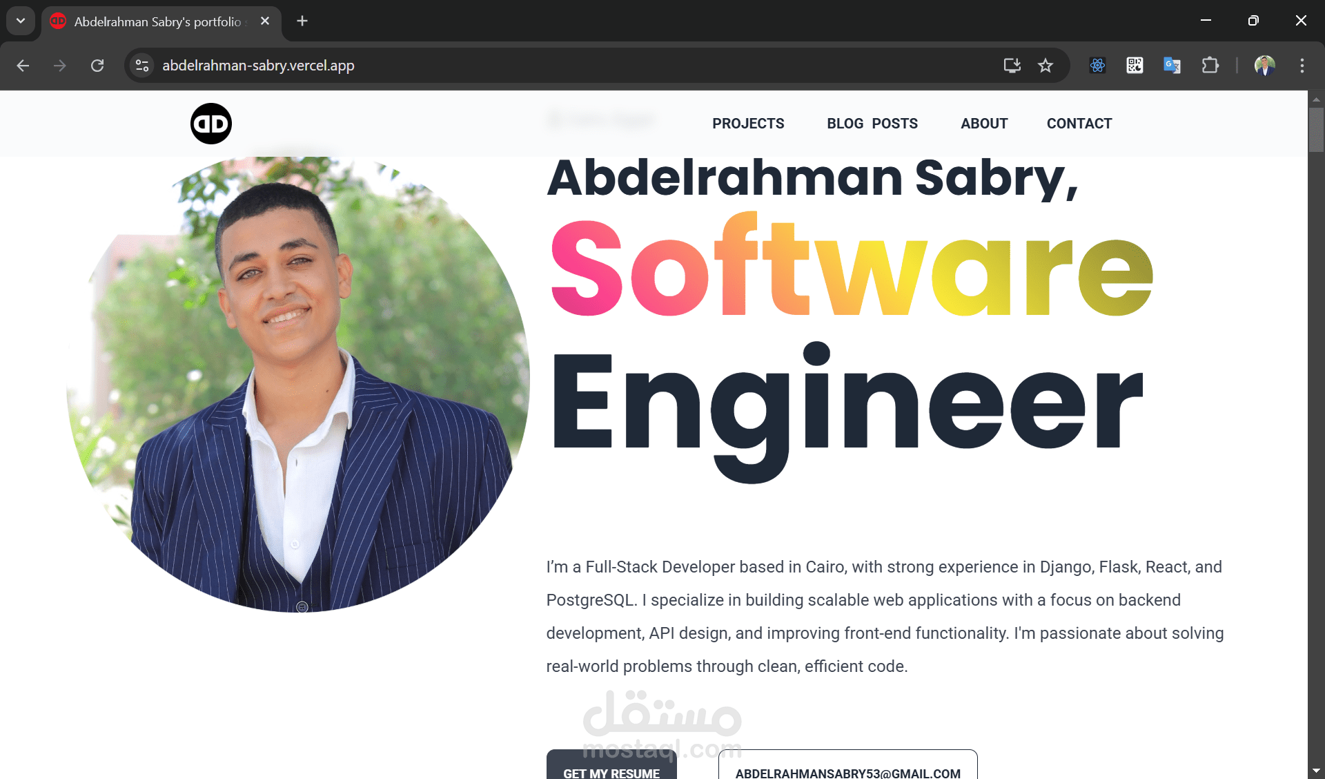 Programmer Personal Portfolio Website