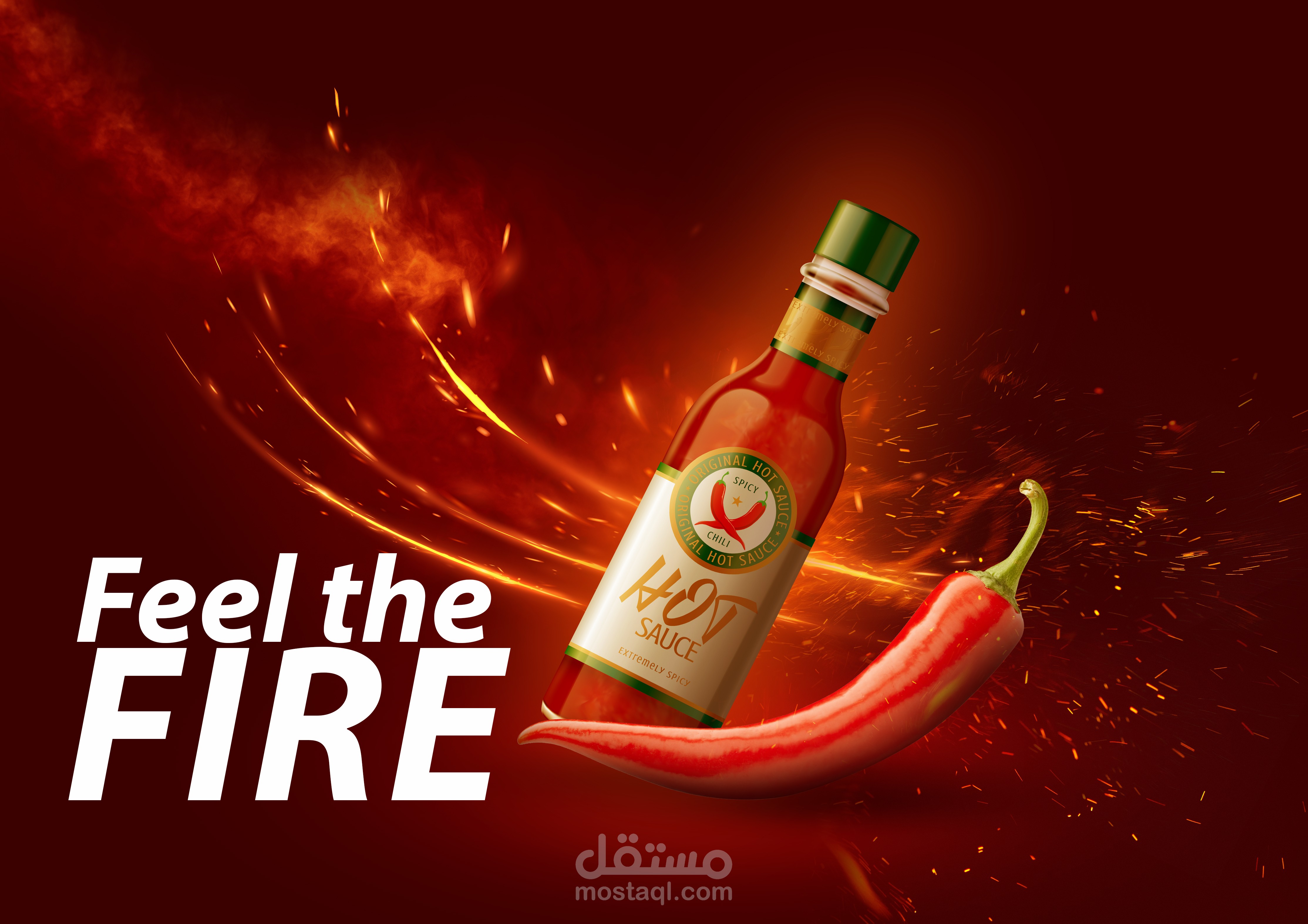 بوستر طرقي بعنوان " feel the fire "
