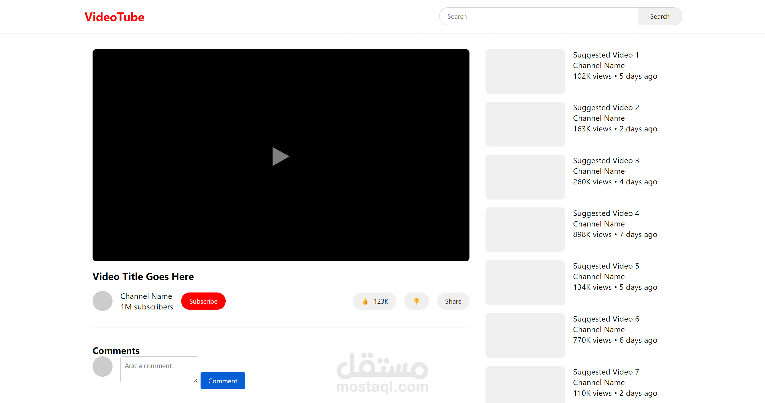 Video Show Page