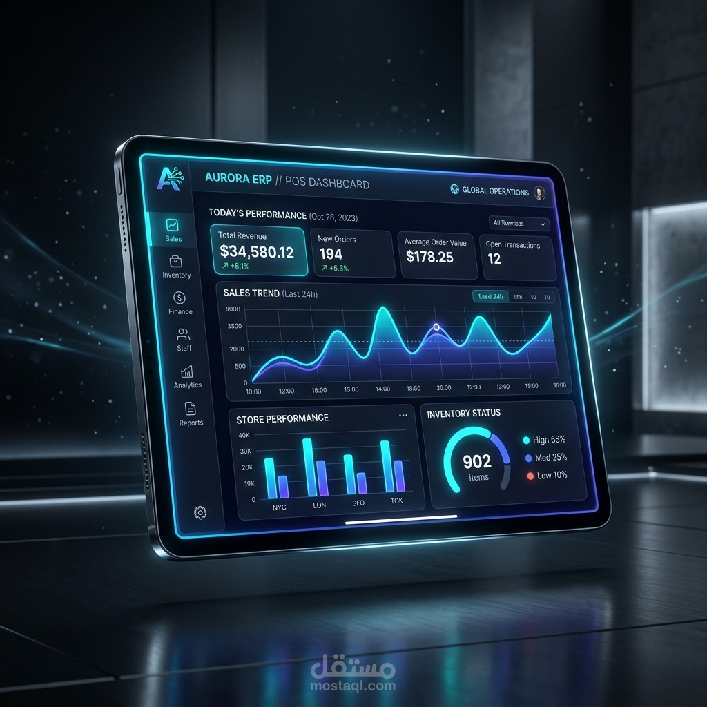 نظام Vendora: منصة ERP سحابية متكاملة ونقاط بيع (POS) للشركات والمتاجر بمختلف أنواعها