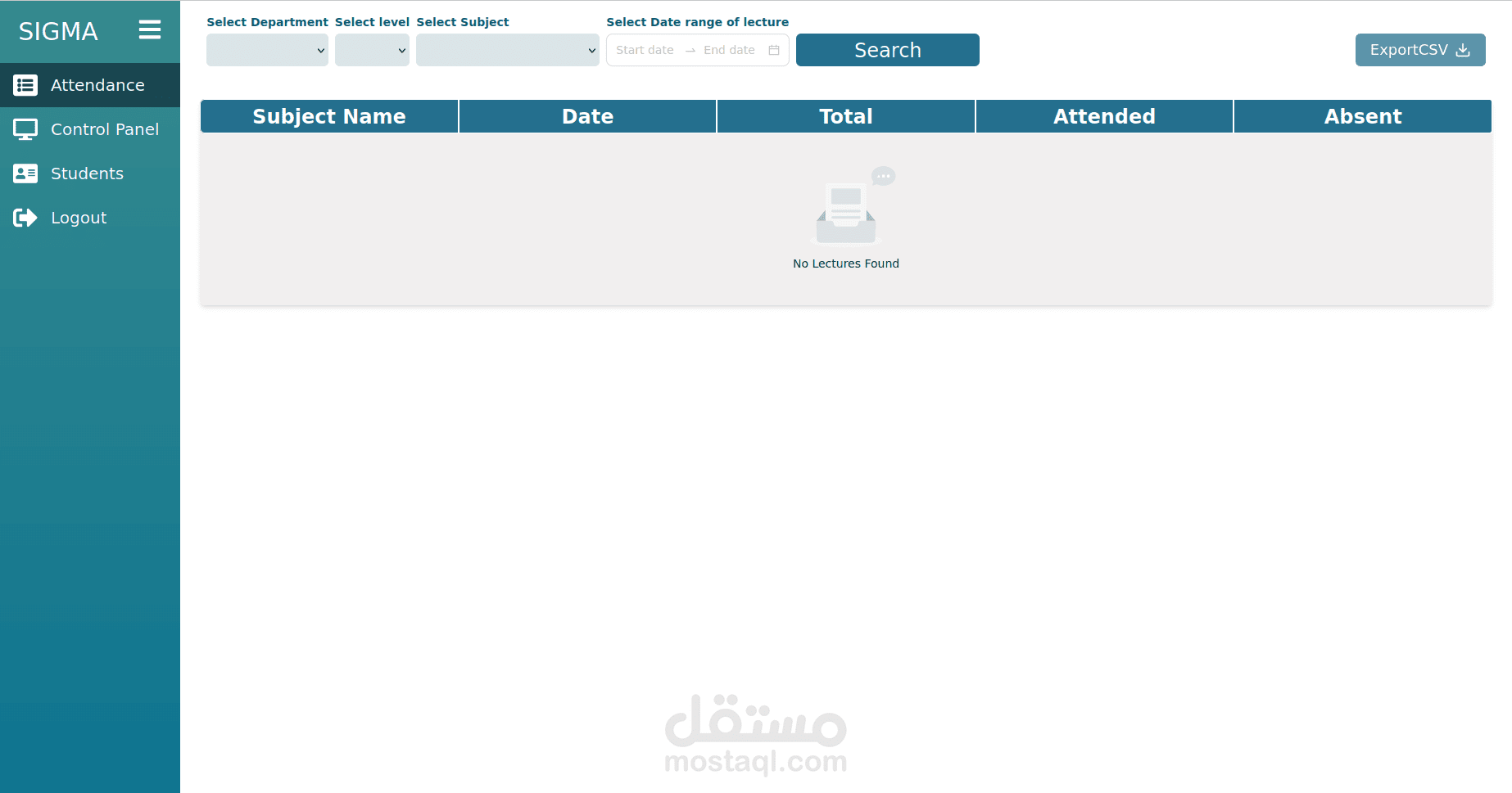 Sigma - students attendance management system