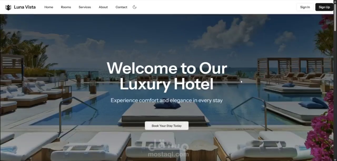 نظام حجز غرف بفندق بلوحة تحكم متعددة الأدوار