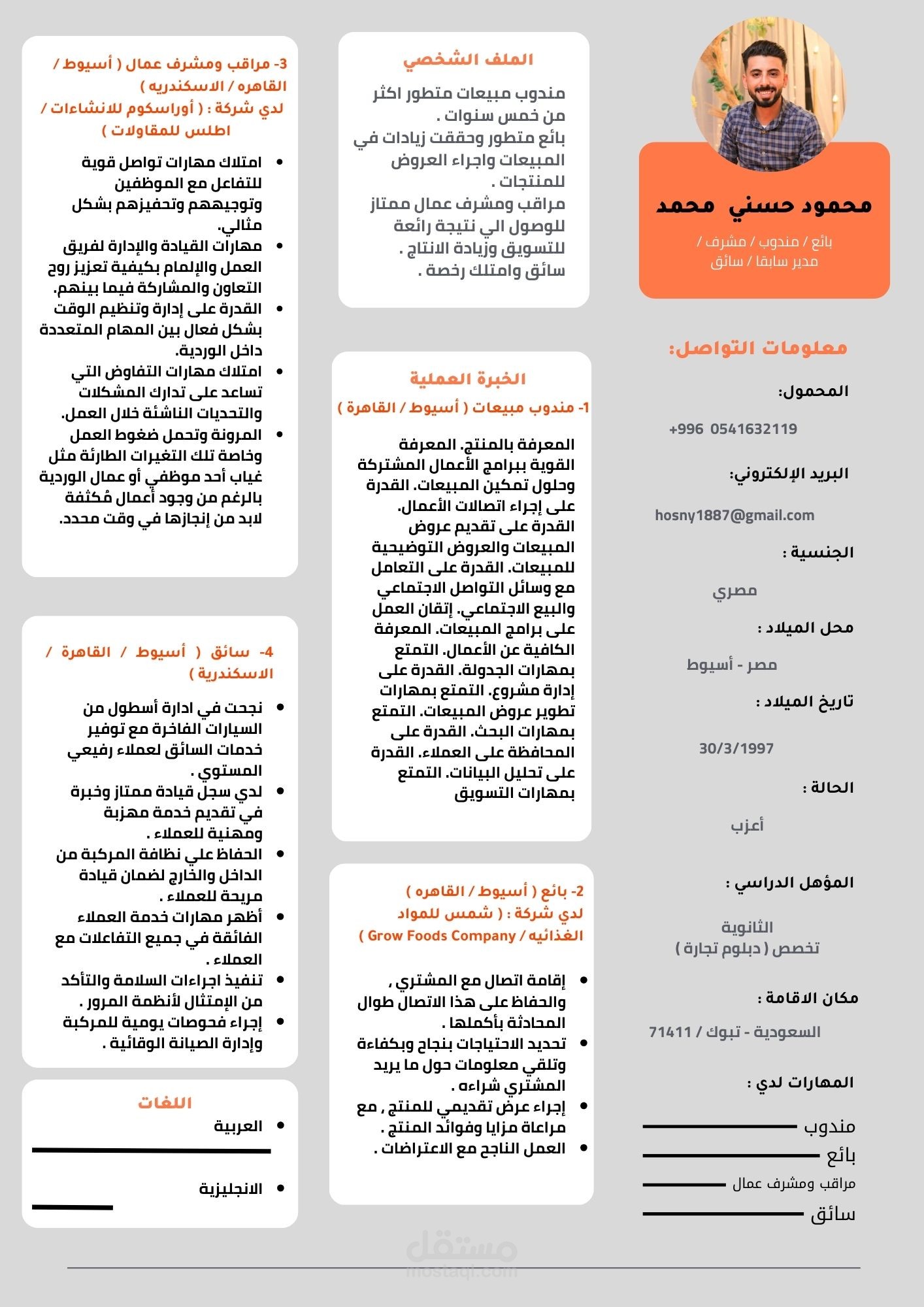 عمل cv للاشخاص