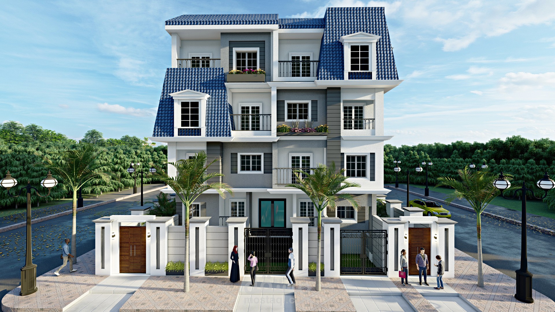 تصميم لواجهة فيللابالتجمع  الخامس مصر