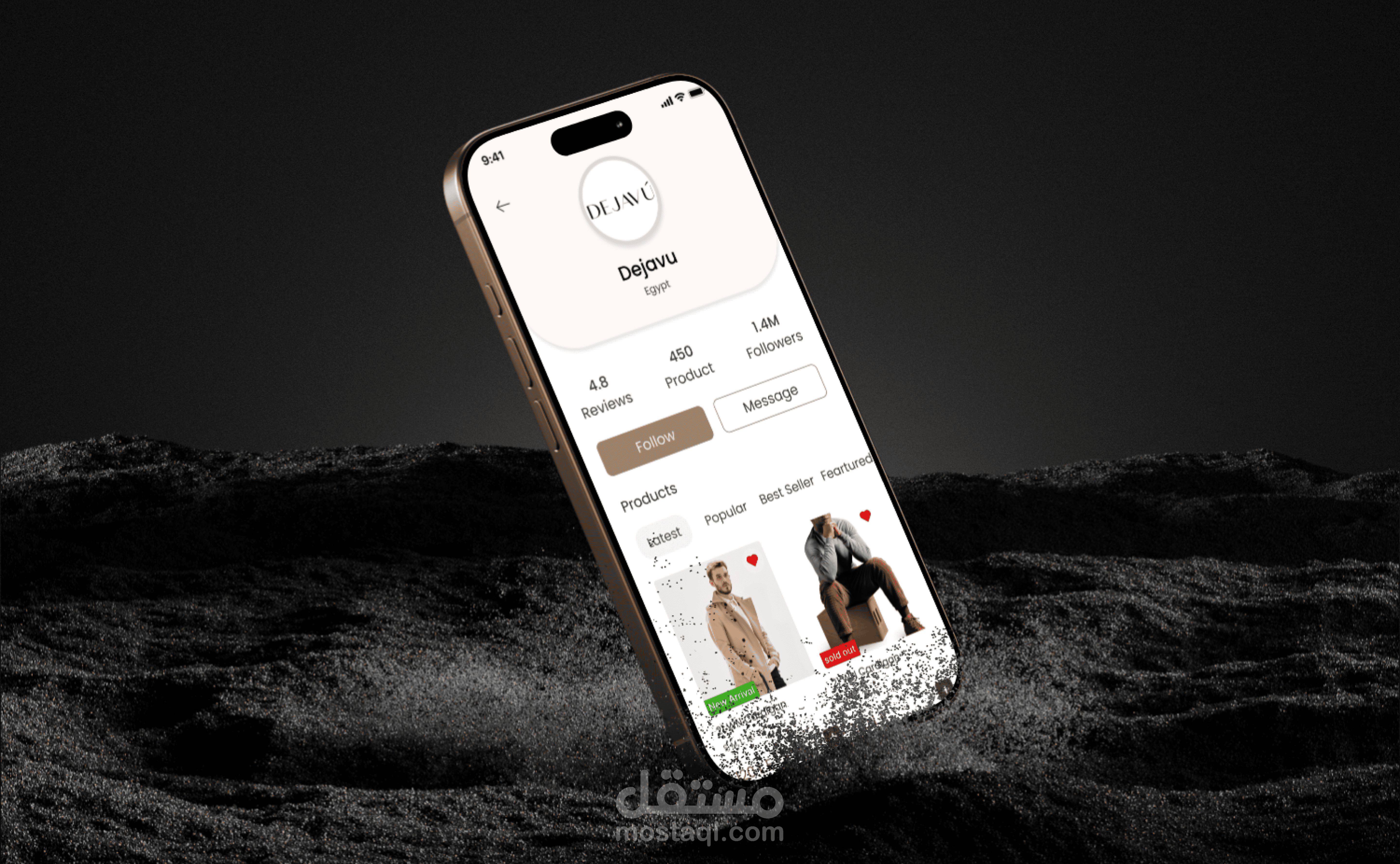 E-commerce Fashion App | UI/UX ( case study ) | تصميم تطبيق موبايل لبيع الملابس والاكسسوارات