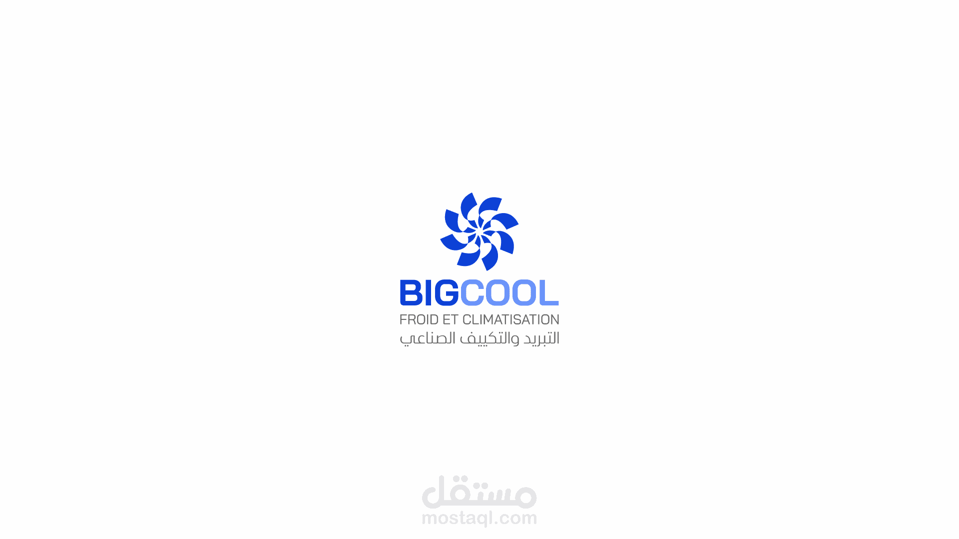 شعار احترافي لشركة BigCool المختصة في تركيب وصيانة مستودعات التبريد