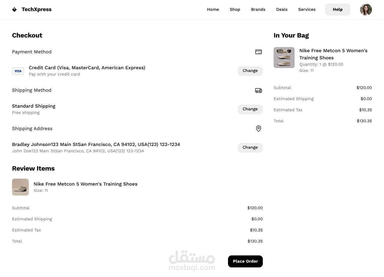 TechXpress E-commerce platform