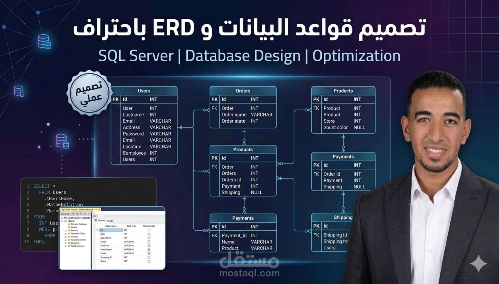 احترافية في انشاء Database، تصميم ERD Diagram، Mapping