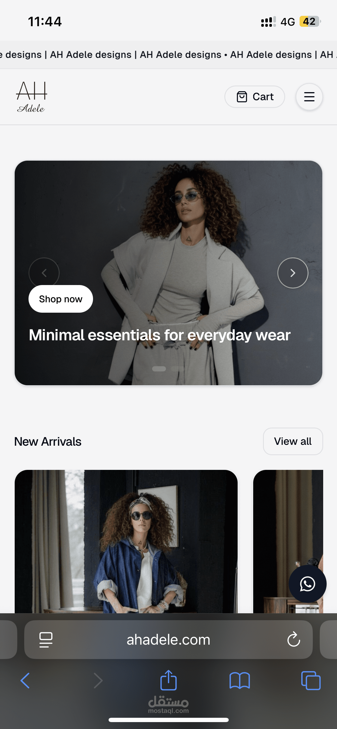 Ah adele brand ecommerce  store