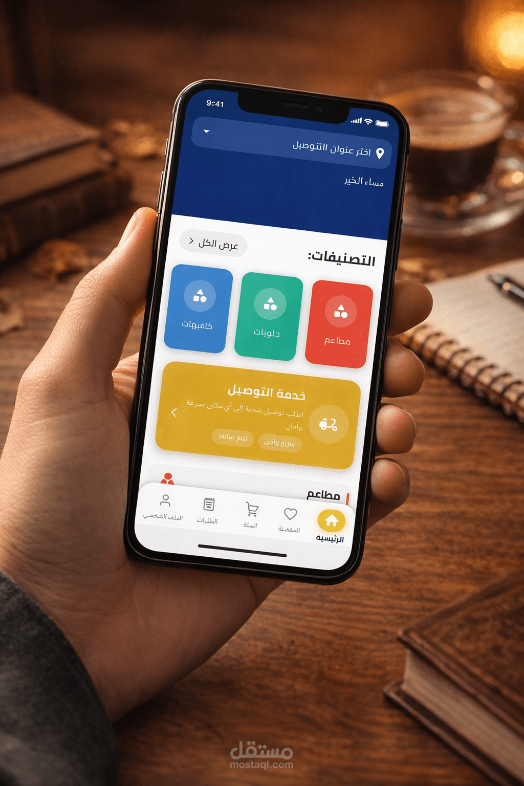 تطبيق توصيل طلبات